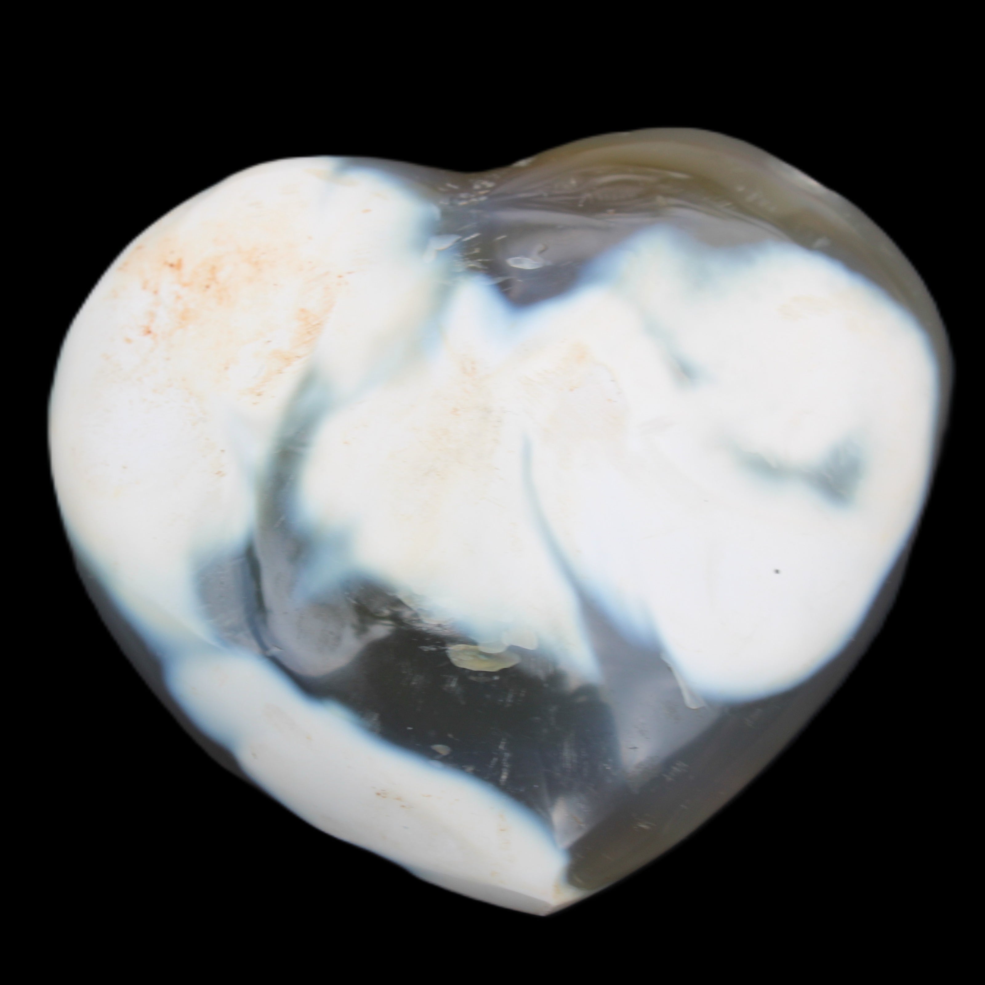 Whale Agate heart 257g in sunlight - Rocks and Things Store