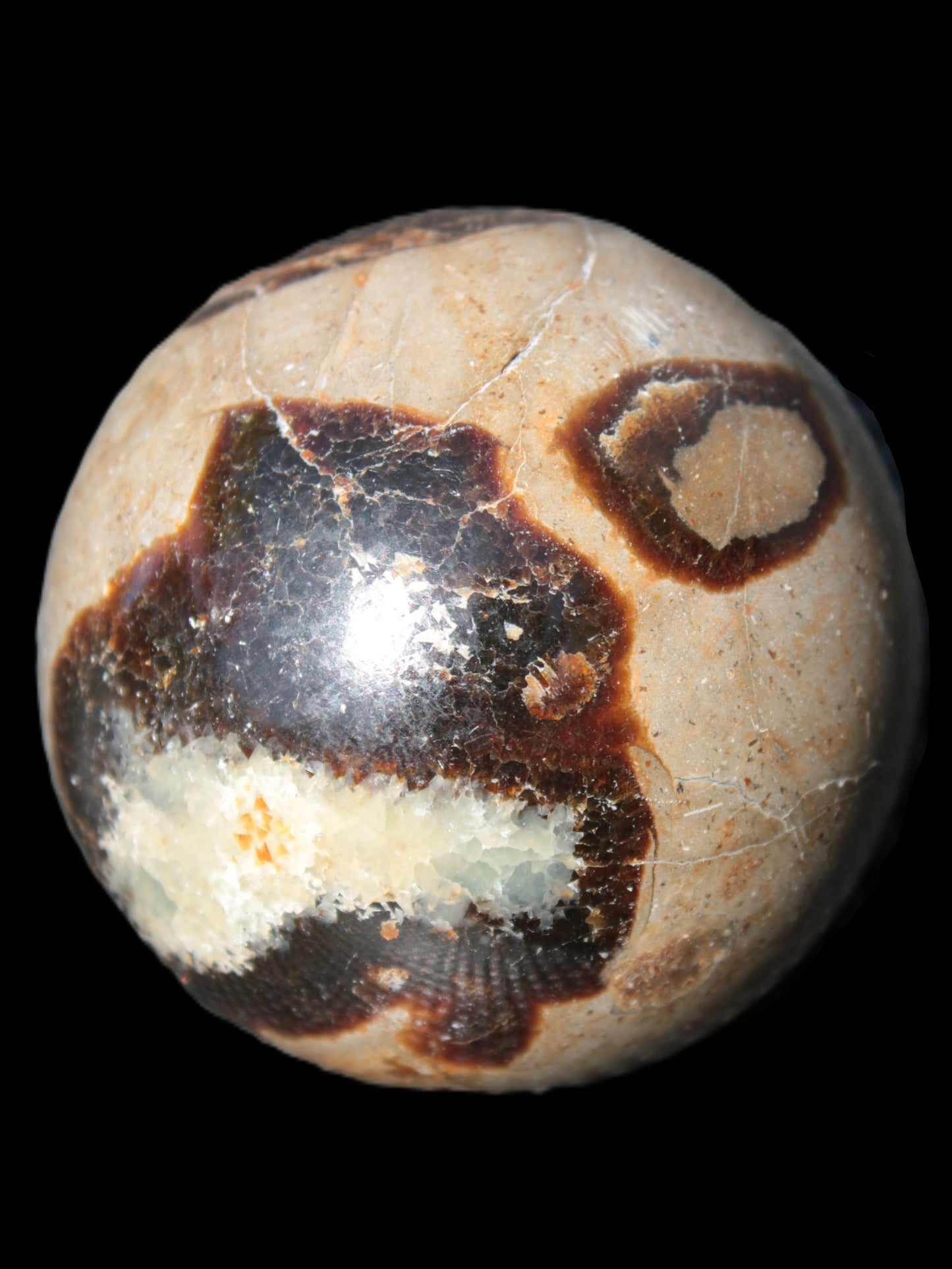 Septarian Dragon Stone sphere 57mm 248g Rocks and Things