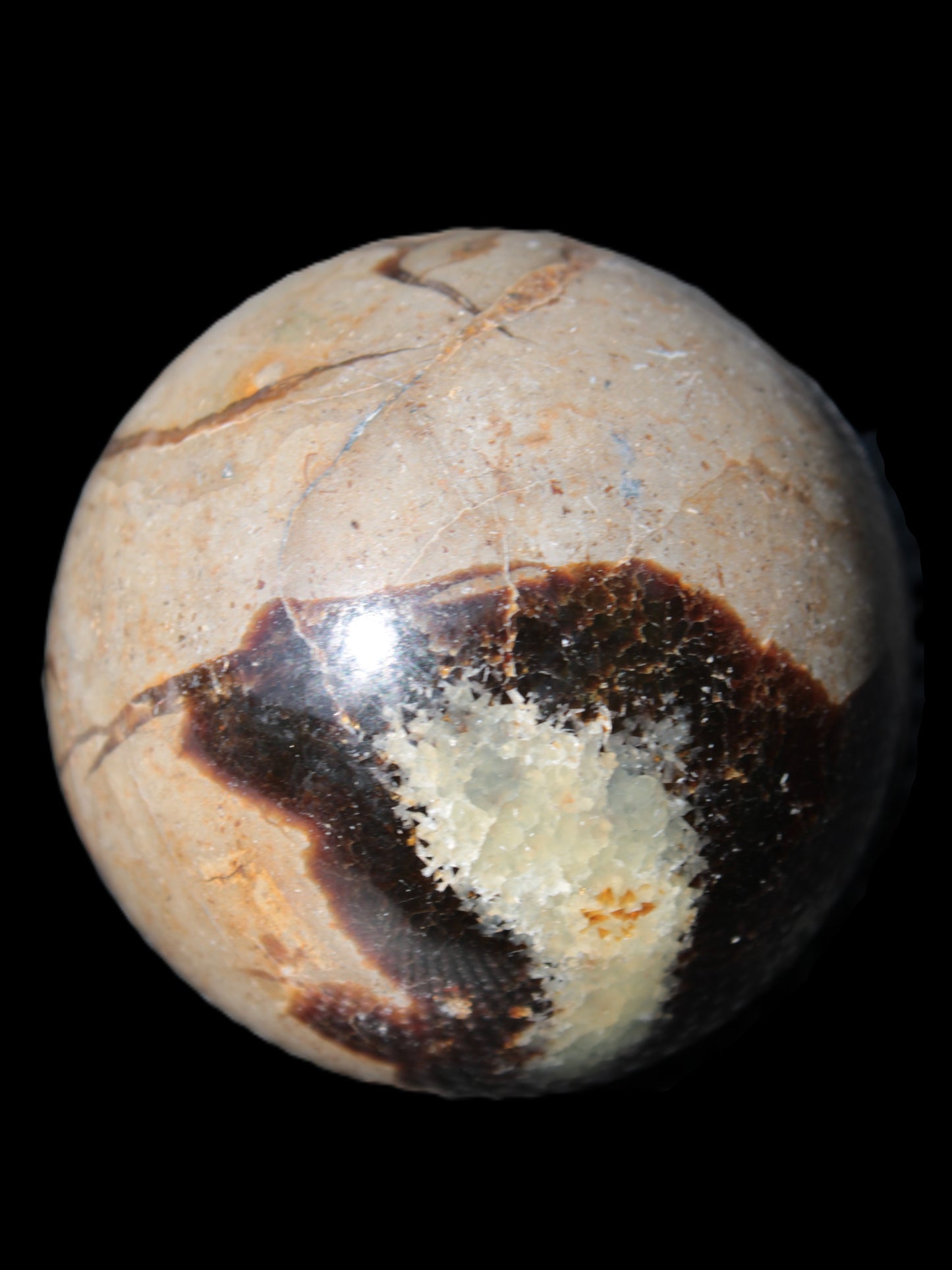 Septarian Dragon Stone sphere 57mm 248g Rocks and Things