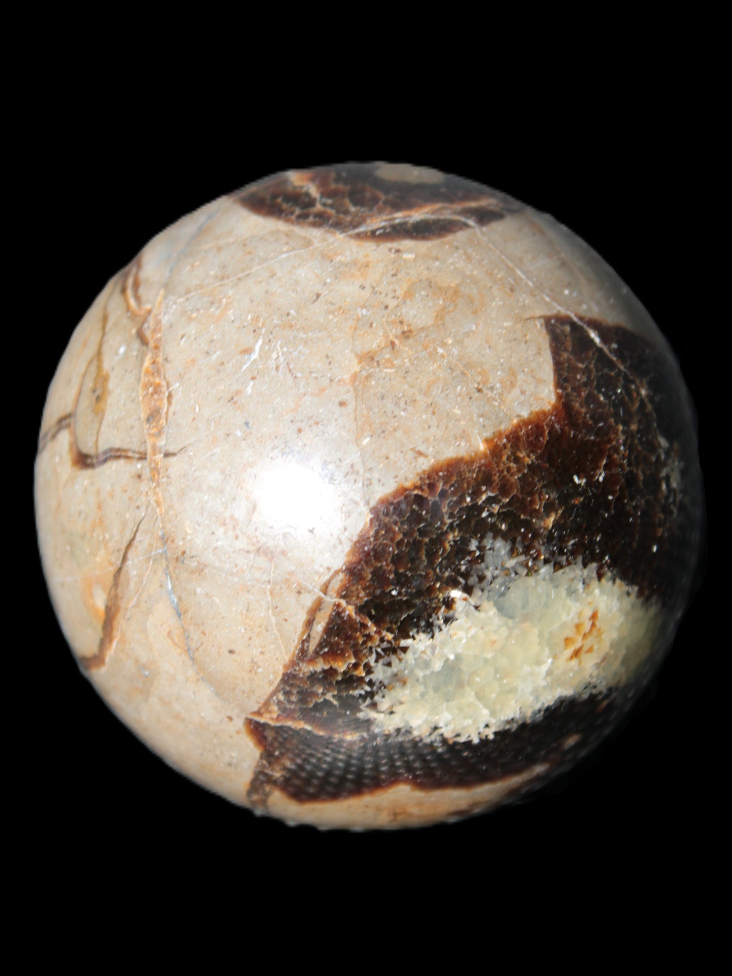 Septarian Dragon Stone sphere 57mm 248g Rocks and Things