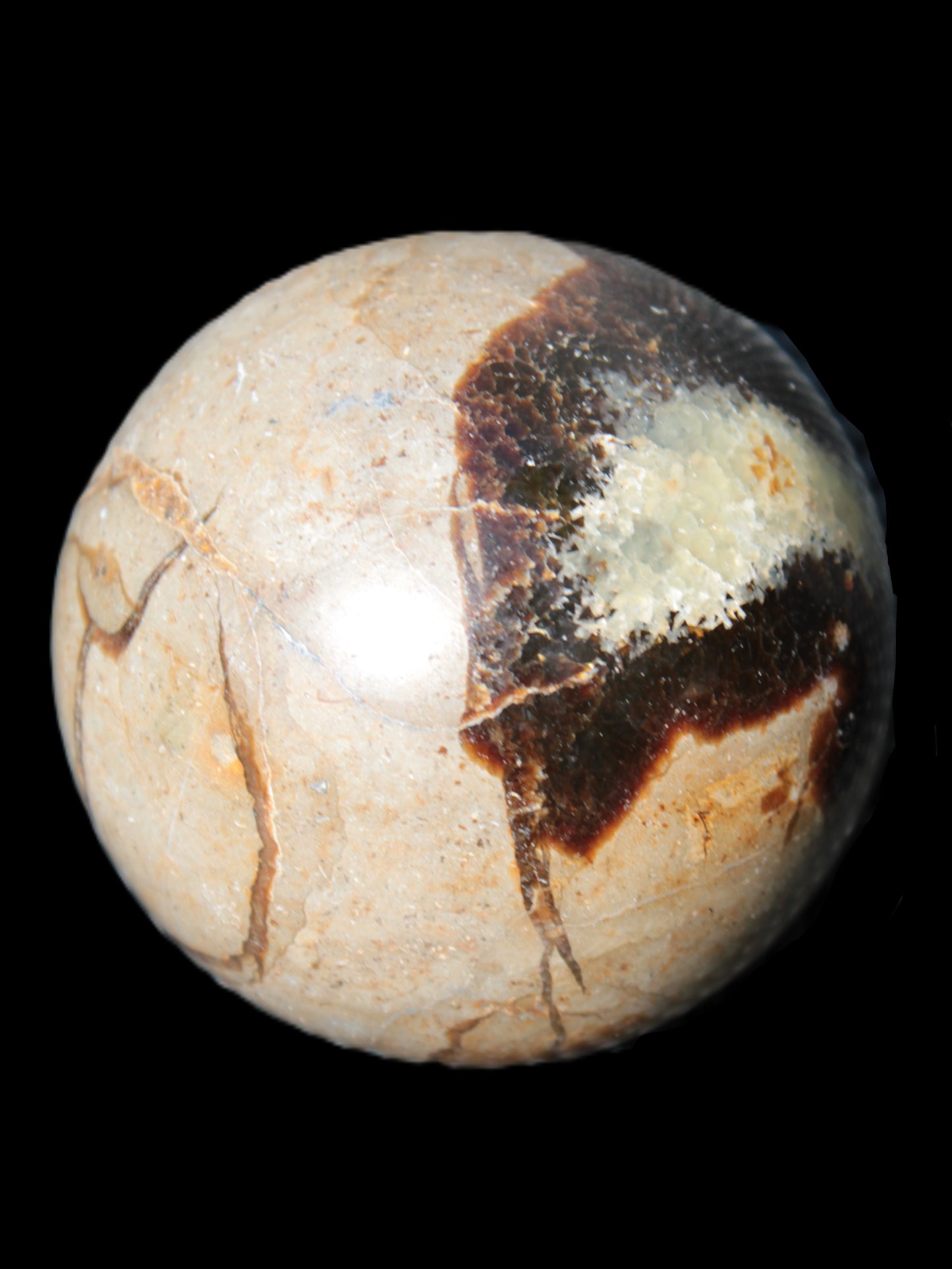 Septarian Dragon Stone sphere 57mm 248g Rocks and Things