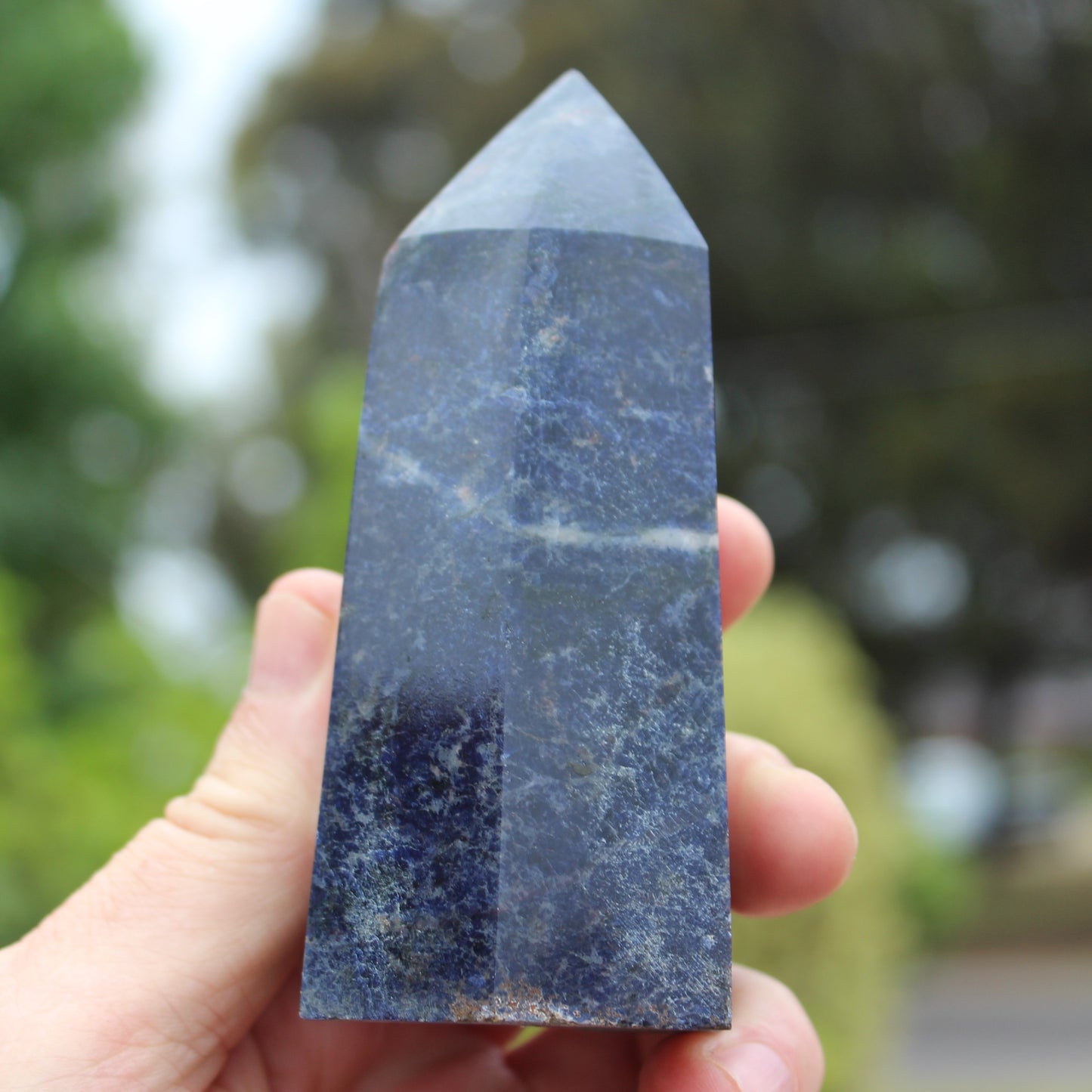 Sodalite obelisk 328g Rocks and Things