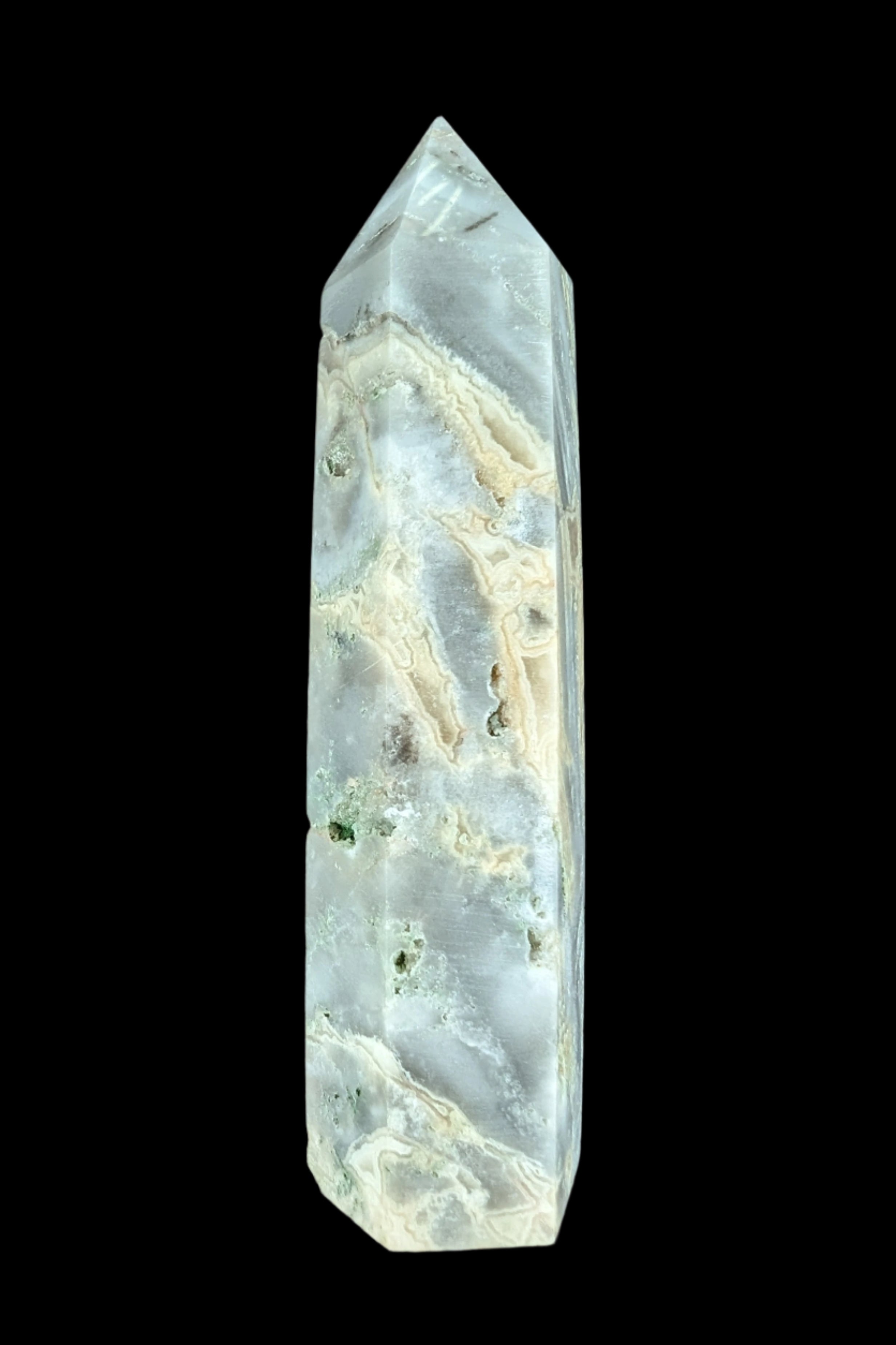 Claybank Agate Marquise wand 74g - Rocks and Things Store