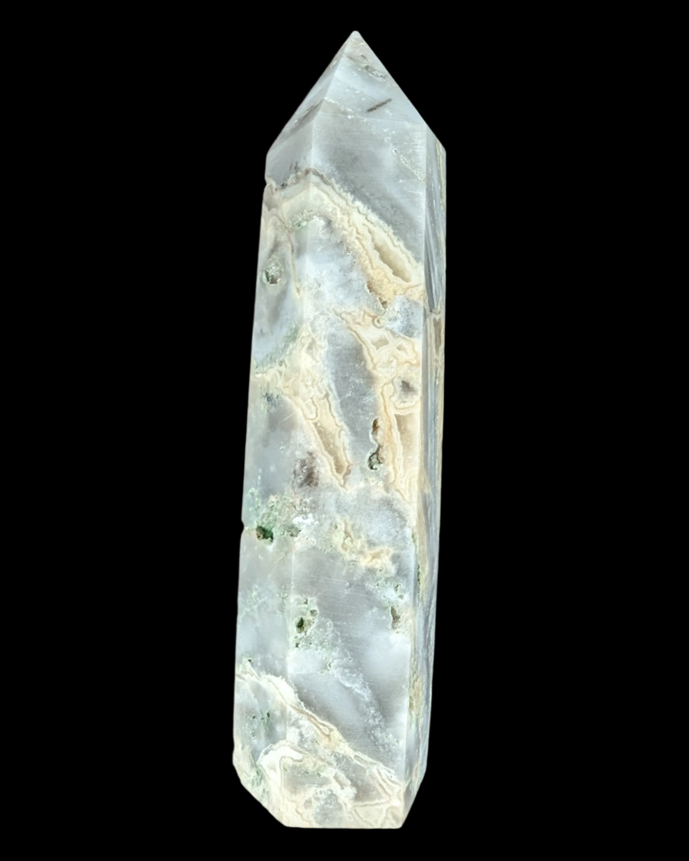 Claybank Agate Marquise wand 74g - Rocks and Things Store