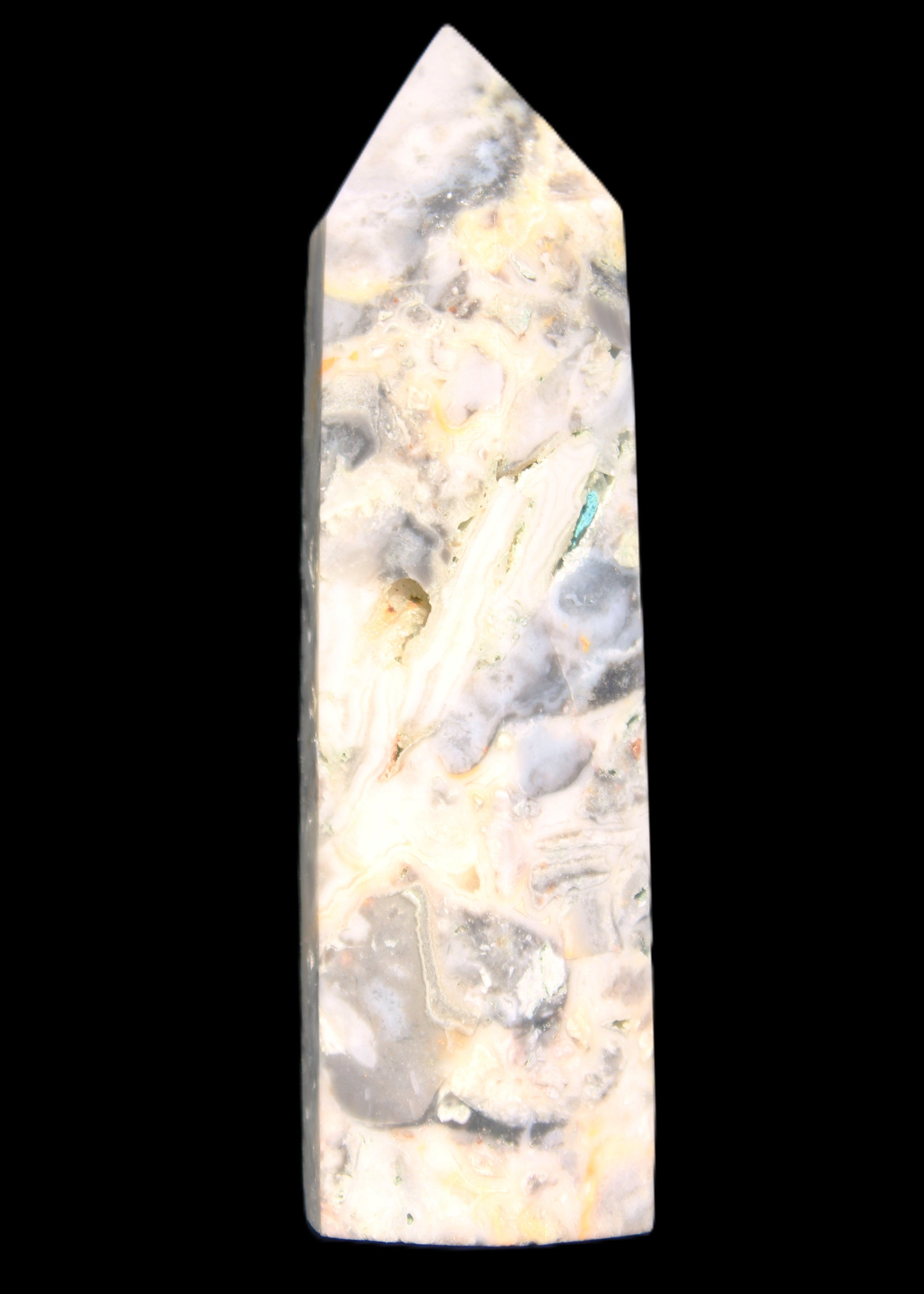 Agate Crazy Claybank Marquis wand 76g in sunlight - Rocks and Things Store