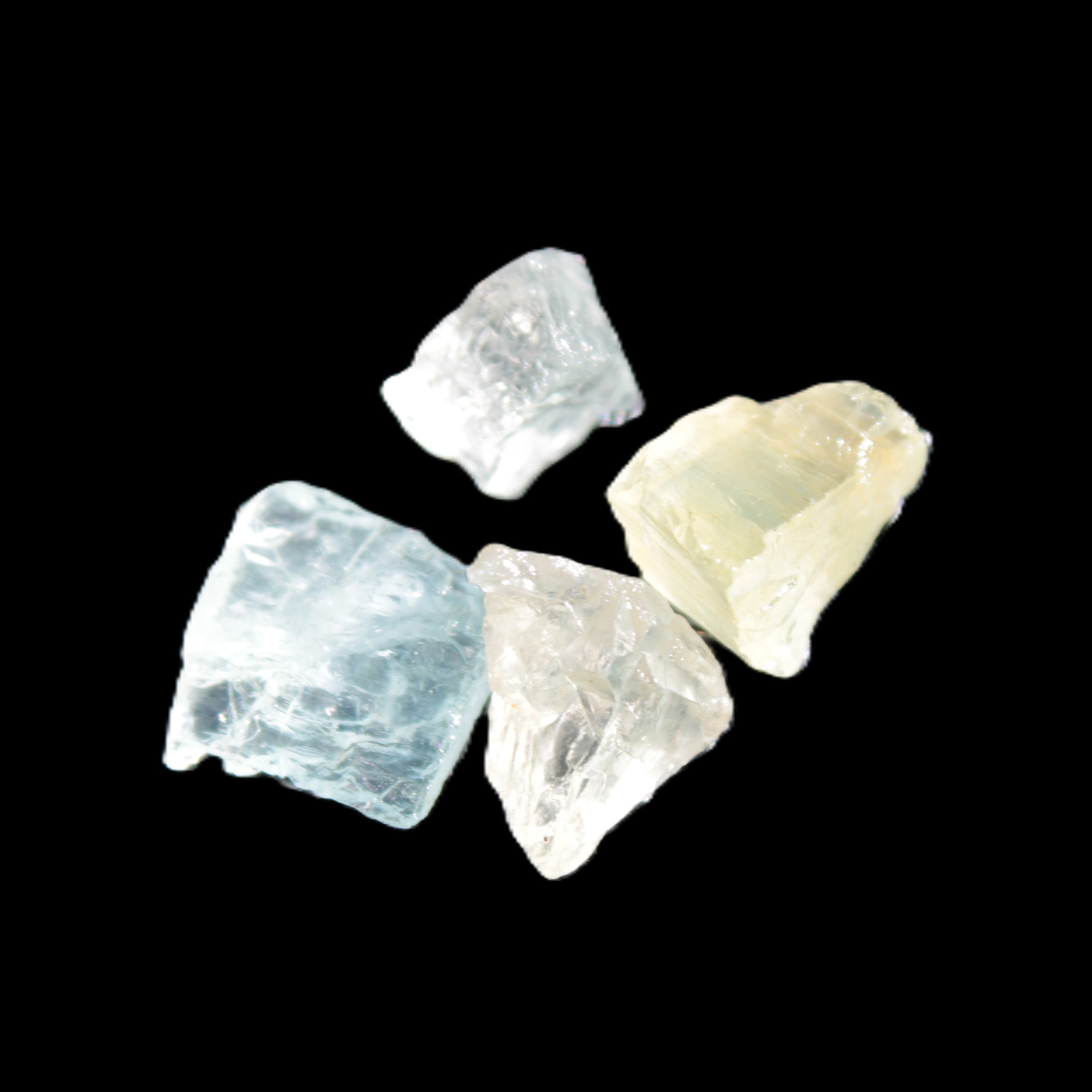 Aquamarine natural 4 crystals 5-8g Rocks and Things