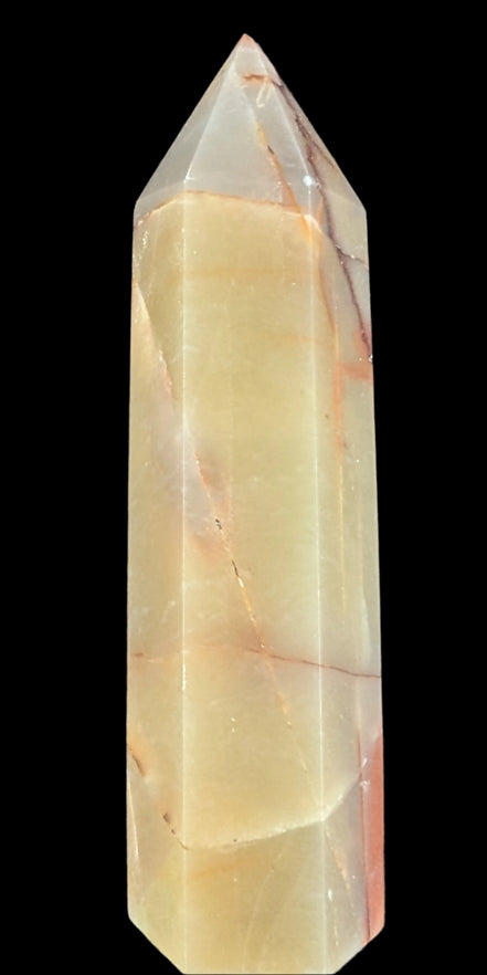 Red and Yellow Chalcedony wand 90g - Rocks and Things Store