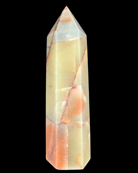 Red and Yellow Chalcedony wand 90g - Rocks and Things Store