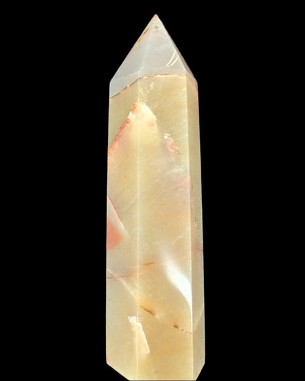 Red and Yellow Chalcedony wand 90g - Rocks and Things Store