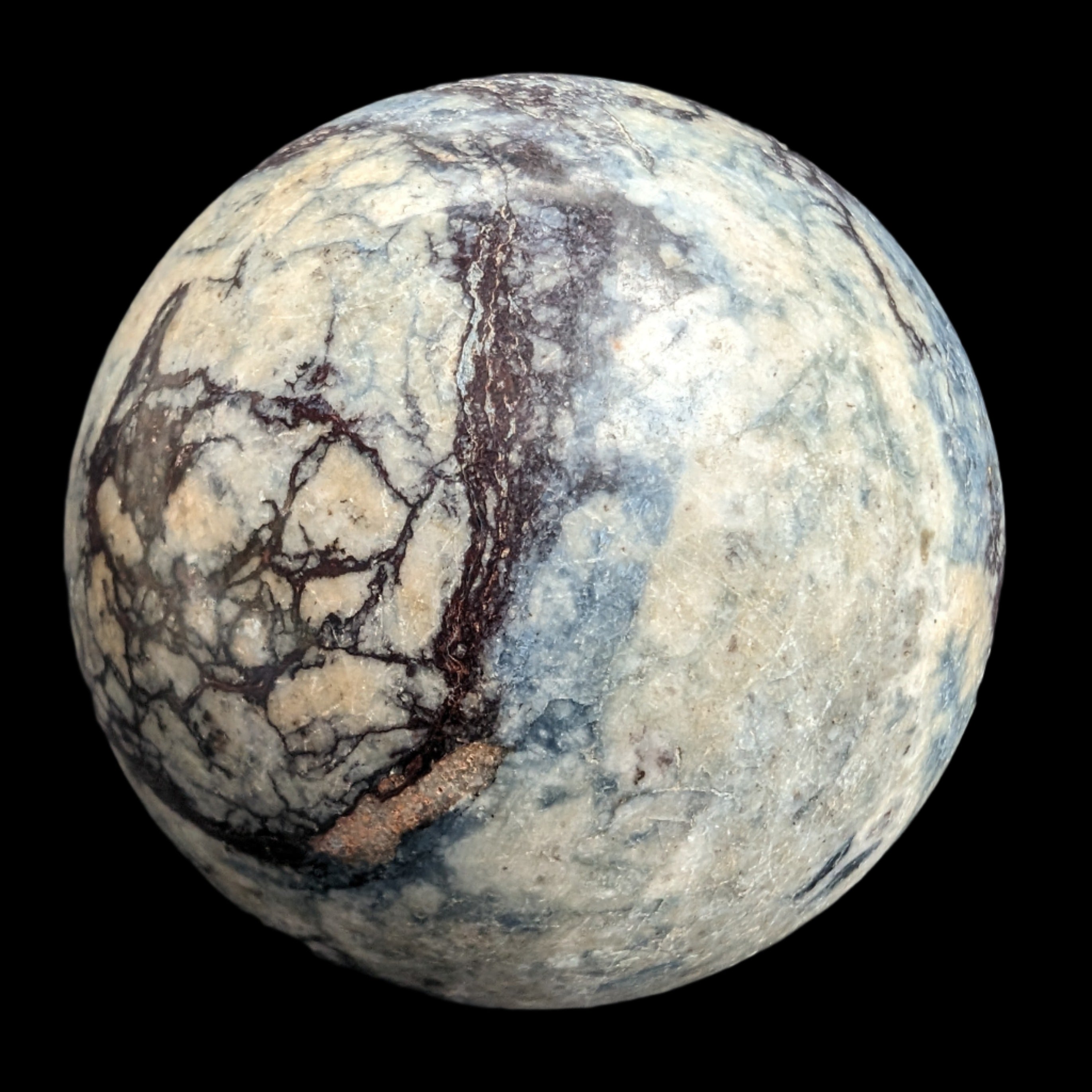 Pietersite sphere 209g in sunshine - Rocks and Things Store