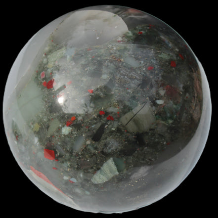 African Bloodstone sphere 84mm 831g - Rocks and Things Store