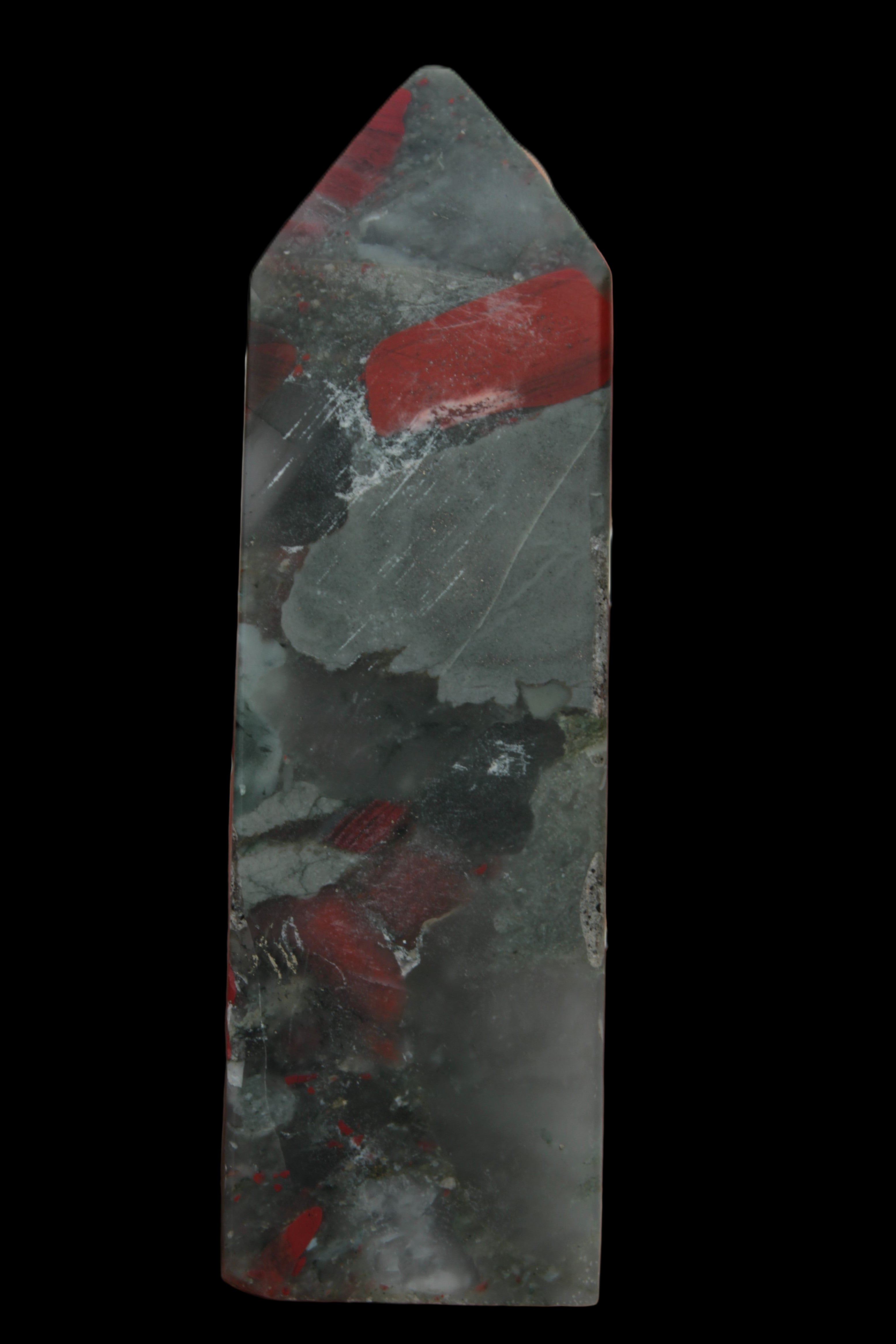 African Bloodstone obelisk 248g in sunshine - Rocks and Things Store