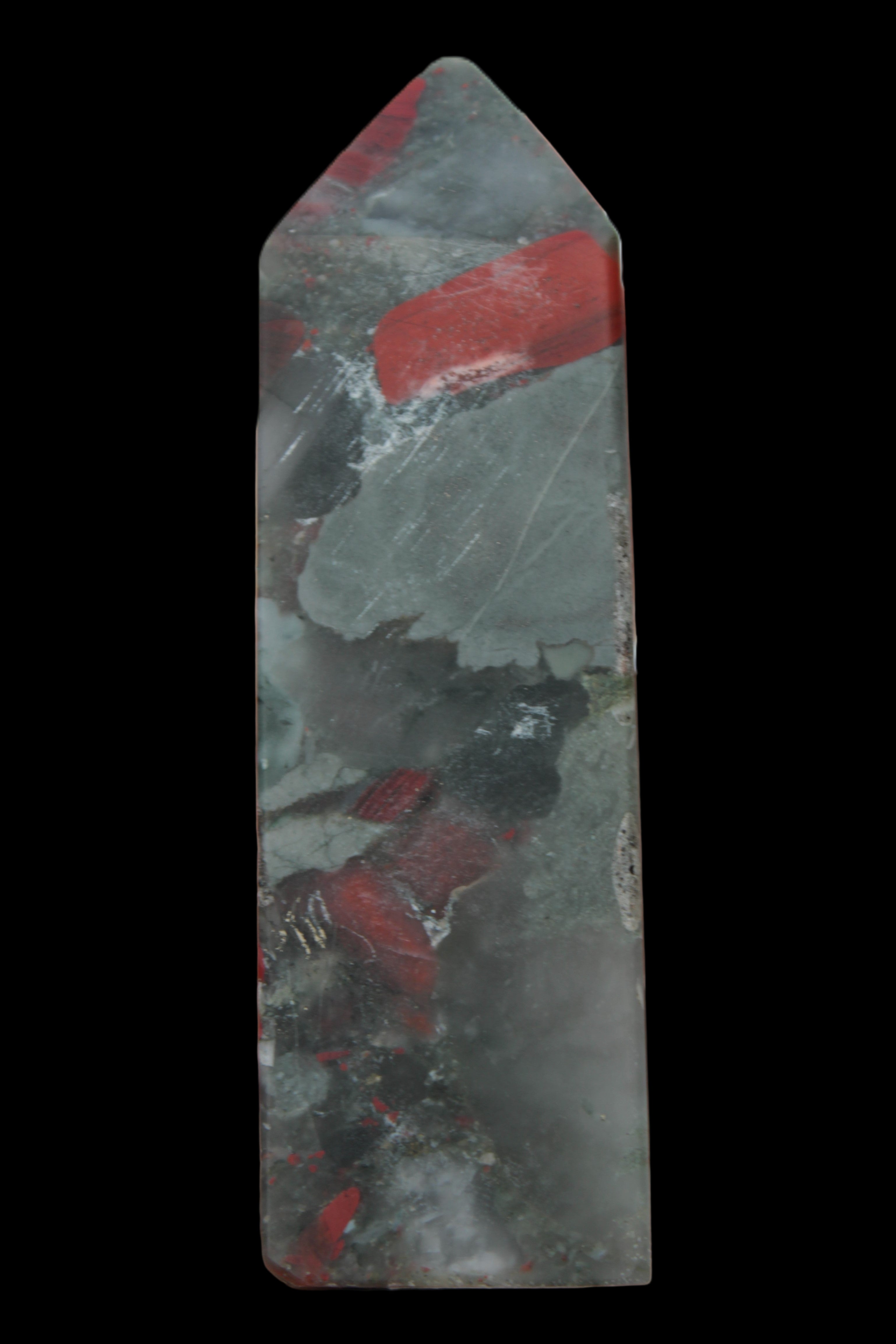 African Bloodstone obelisk 248g in sunshine - Rocks and Things Store