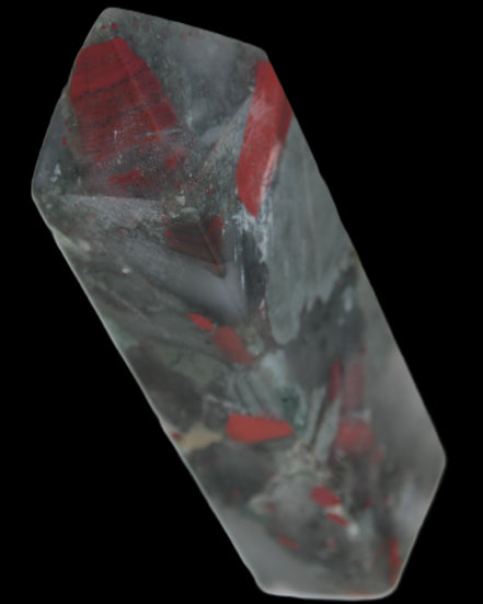 African Bloodstone obelisk 248g in sunshine - Rocks and Things Store