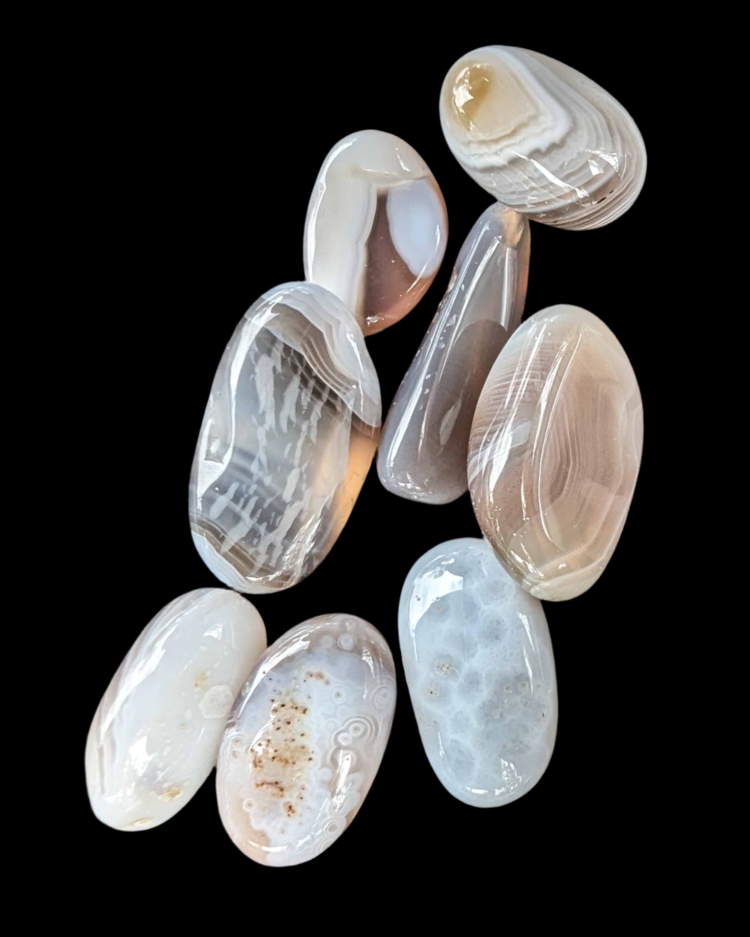 Persian Silk Agate 5-stones 7g in sunlight - Rocks and Things Store