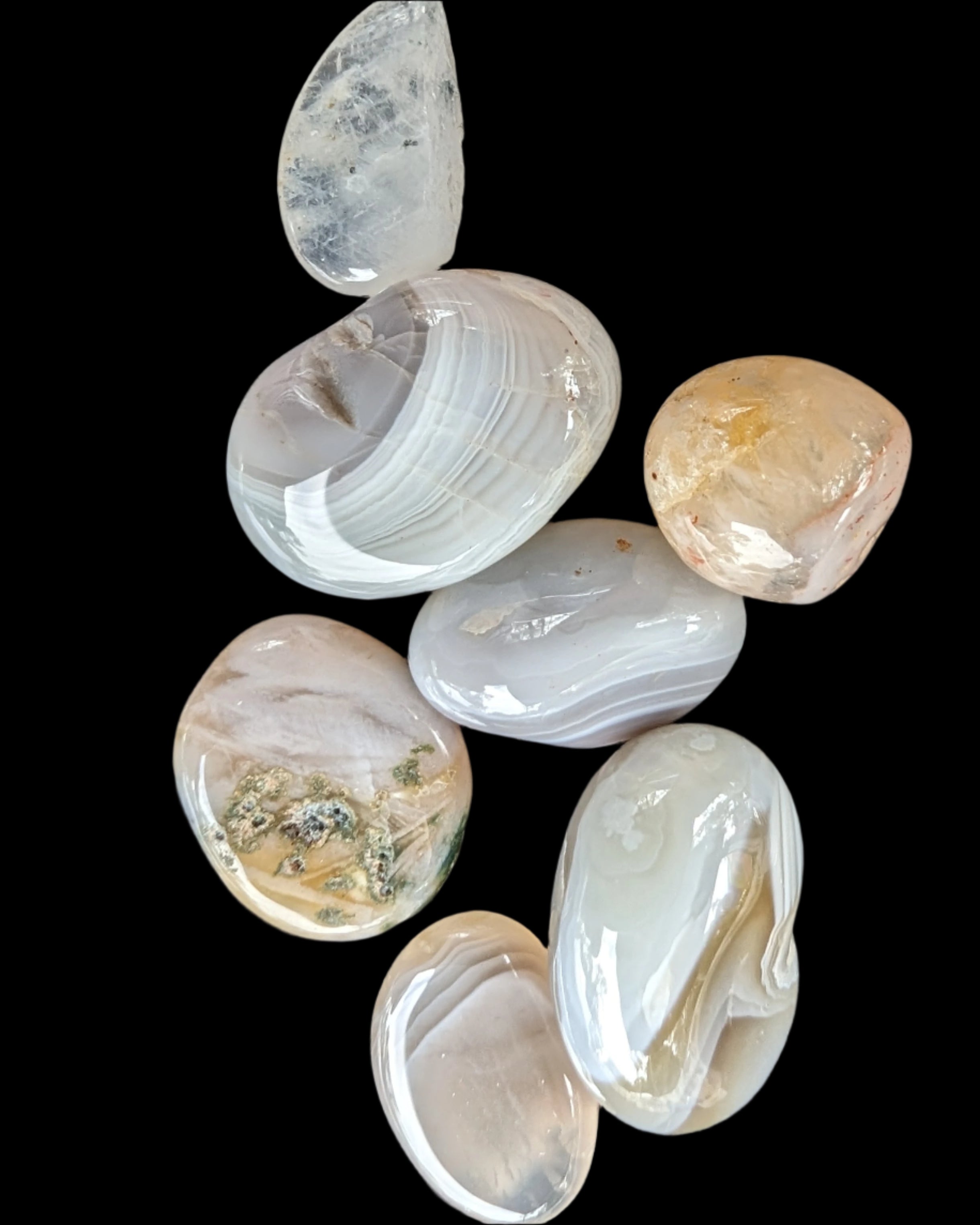Persian Silk Agate 5-stones 7g in sunlight - Rocks and Things Store
