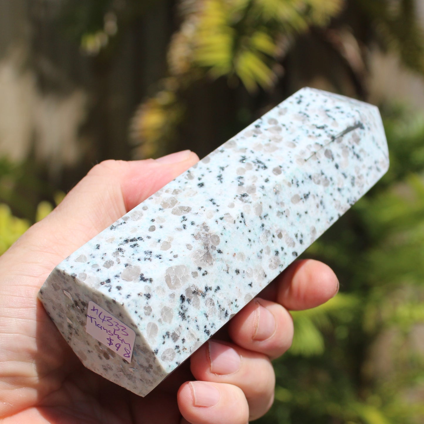 Tianshan Blue Stone obelisk 603g Rocks and Things