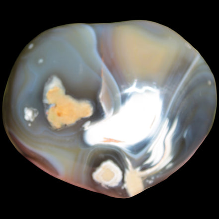 Killer Whale Agate heart 548g in sunlight - Rocks and Things Store