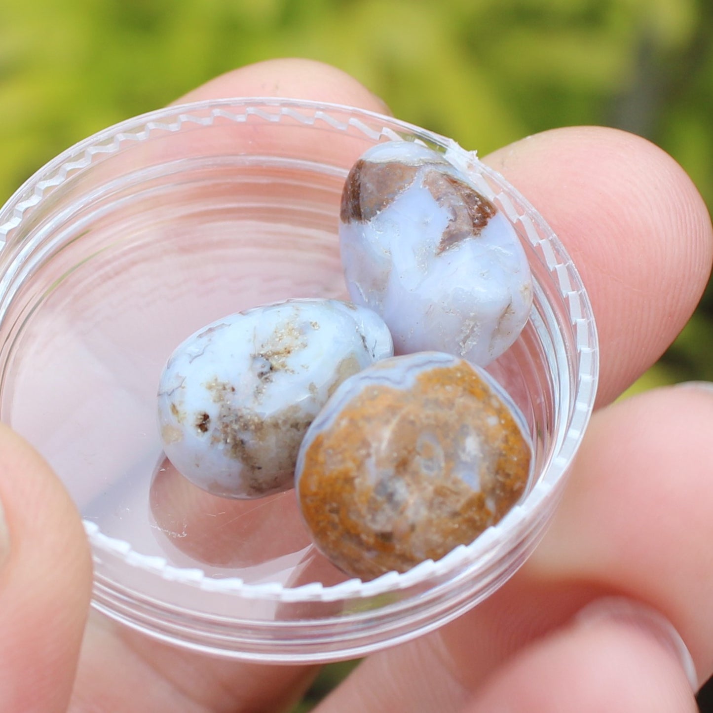 Blue Sakura Agate 3 stones 7-8g Rocks and Things