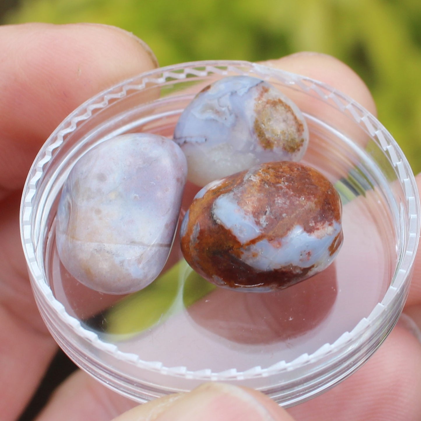 Blue Sakura Agate 3 stones 7-8g Rocks and Things