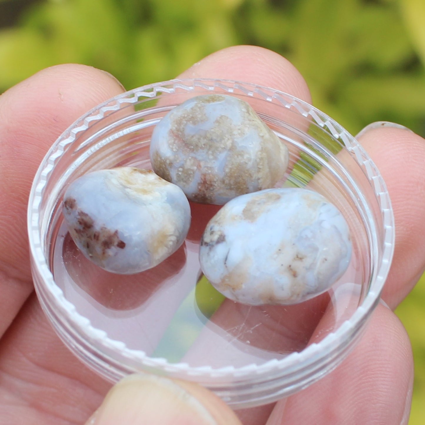 Blue Sakura Agate 3 stones 7-8g Rocks and Things