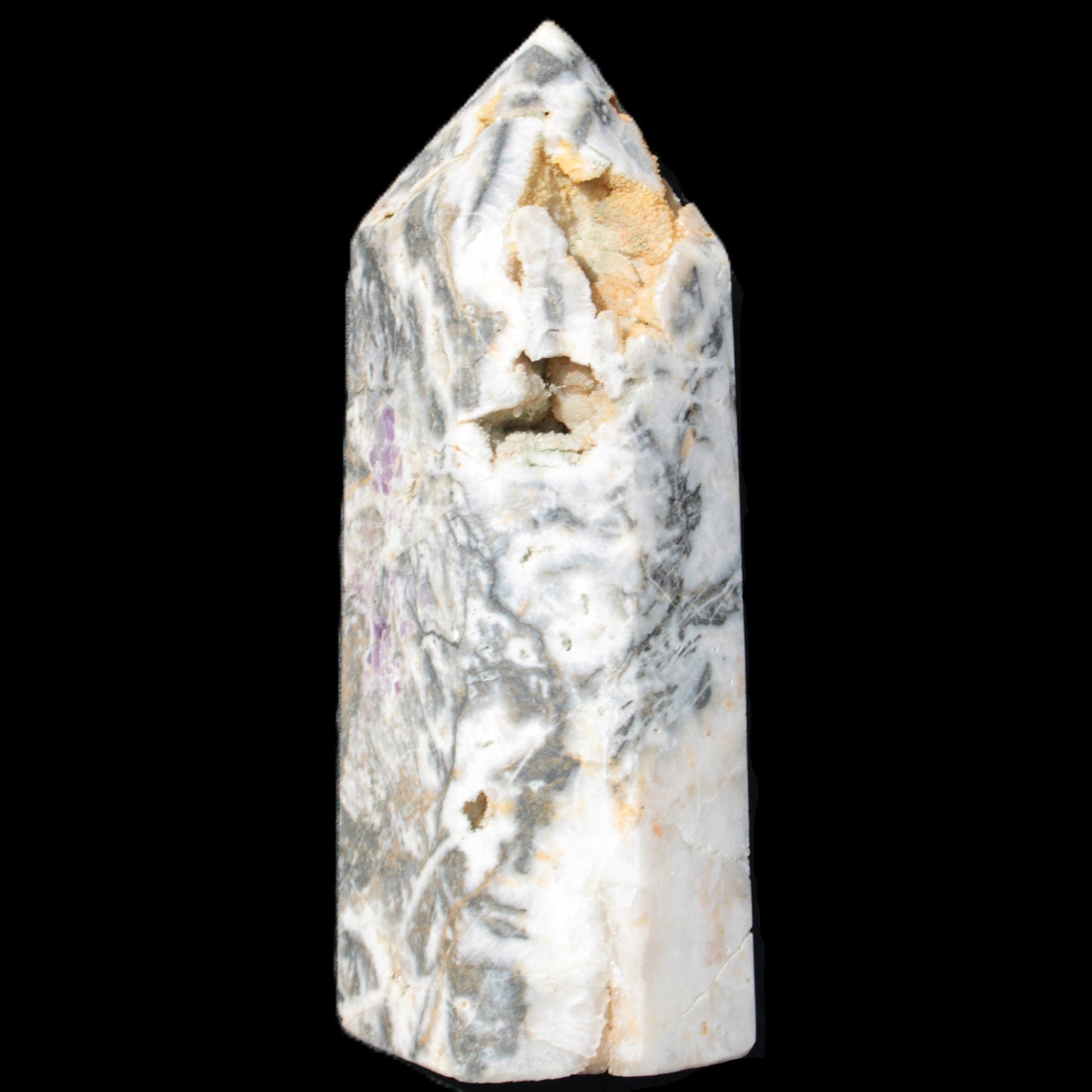 Purple Fantasy Fluorite obelisk druzy 1078g Rocks and Things