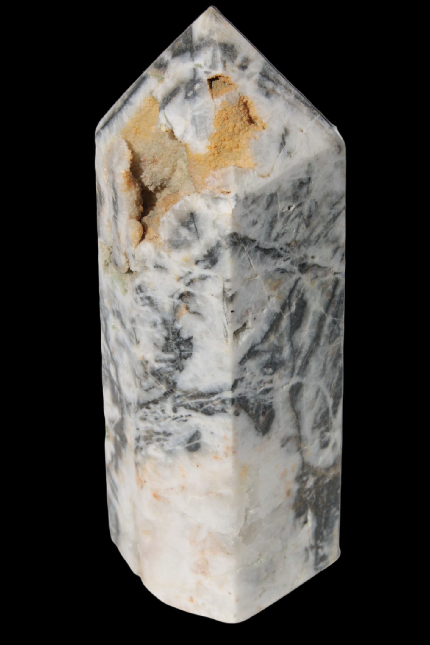 Purple Fantasy Fluorite obelisk drusy 1078g in sunlight - Rocks and Things Store