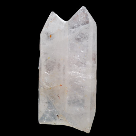 Clear Quartz double-pillar obelisk 1585g in sunlight - Rocks and Things Store