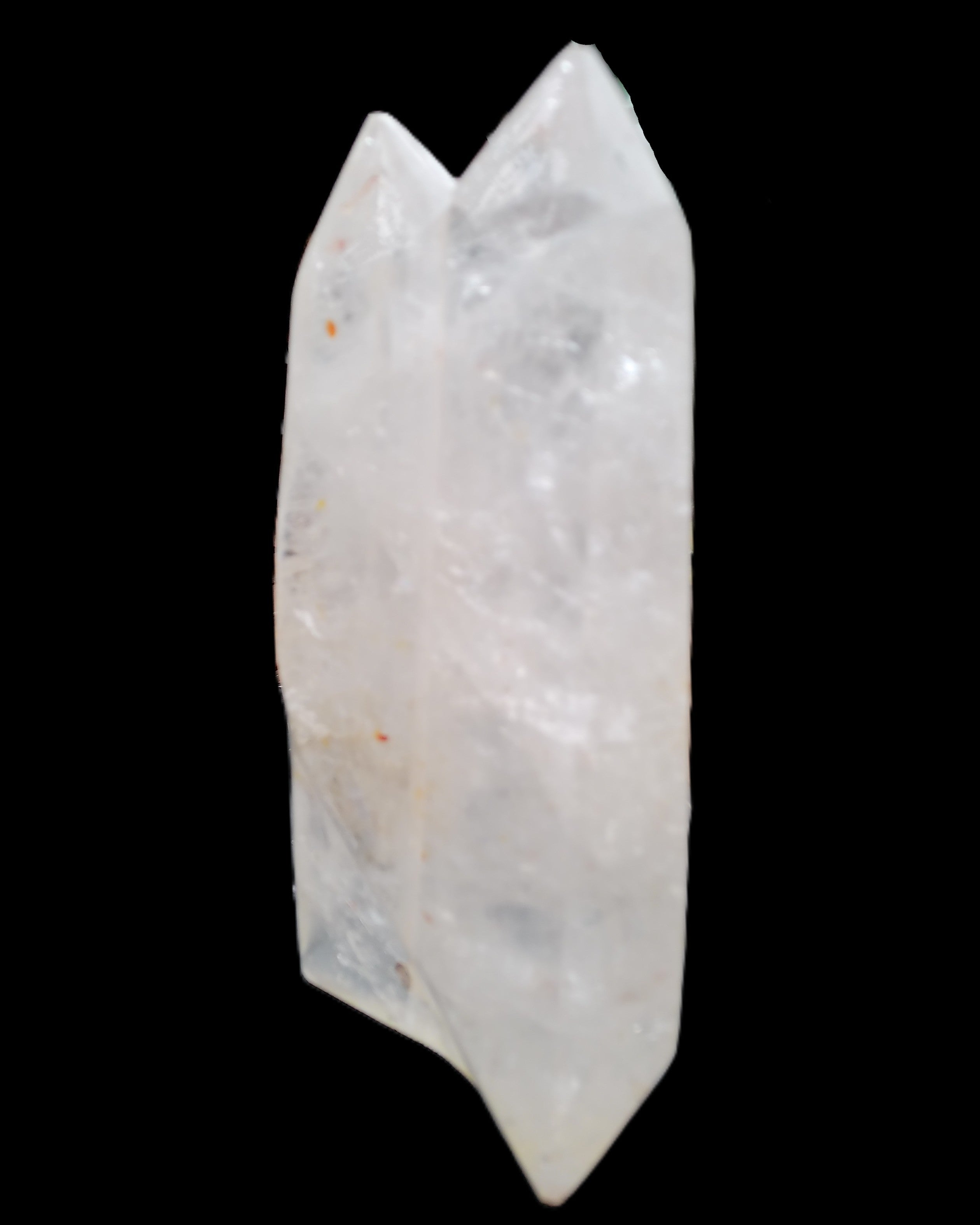 Clear Quartz double-pillar obelisk 1585g in sunlight - Rocks and Things Store