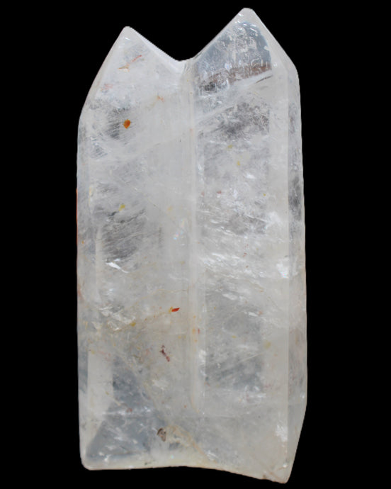 Clear Quartz double-pillar obelisk 1585g in sunlight - Rocks and Things Store