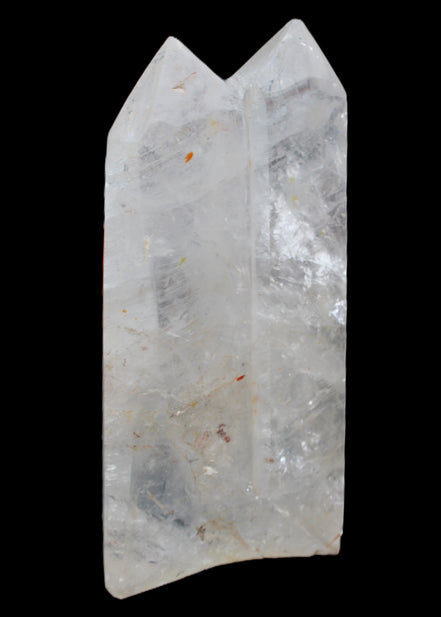 Clear Quartz double-pillar obelisk 1585g in sunlight - Rocks and Things Store