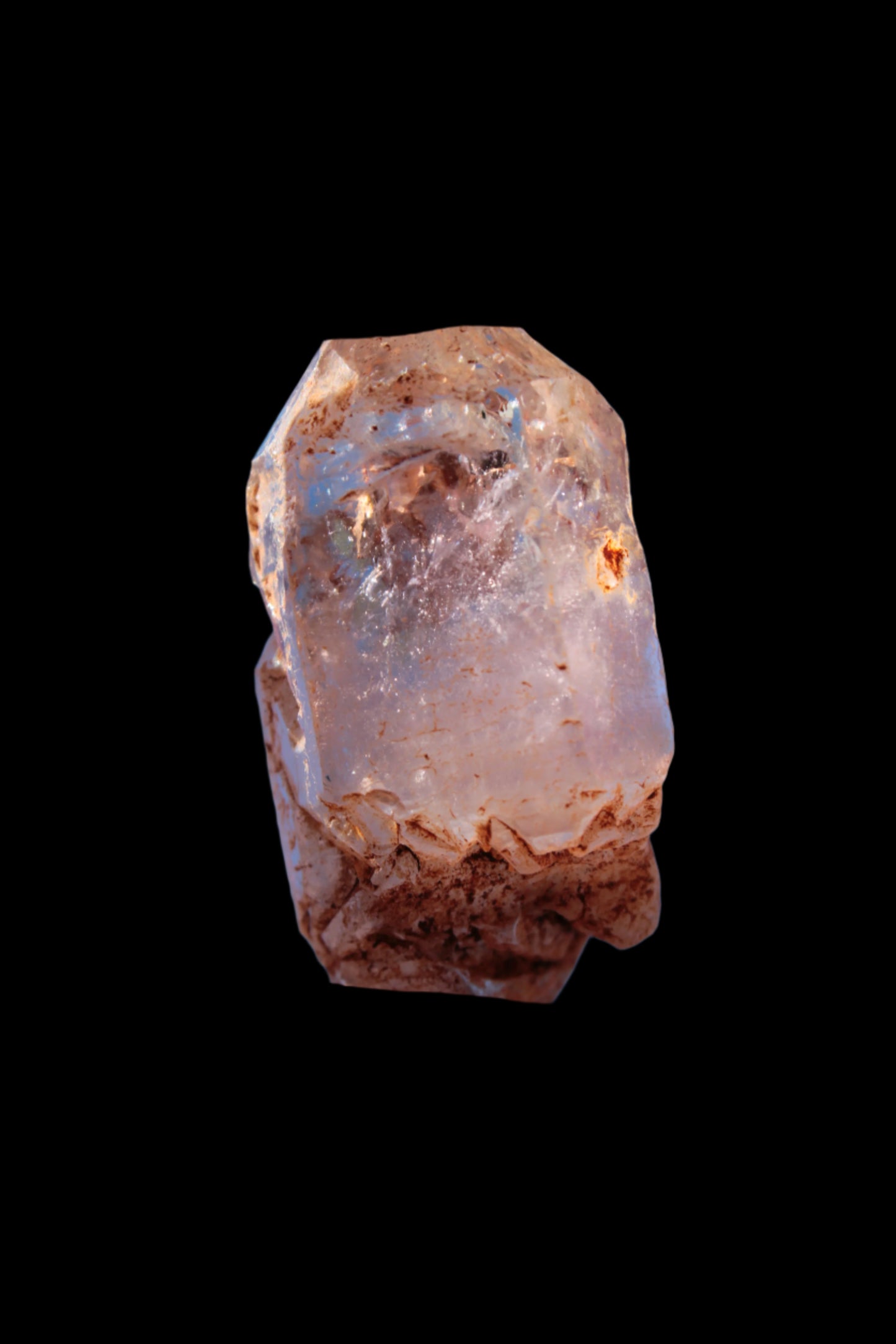 Fenster Diamond Quartz with petroleum fluorescence 41-48mm 12-18g in sunlight - Rocks and Things Store