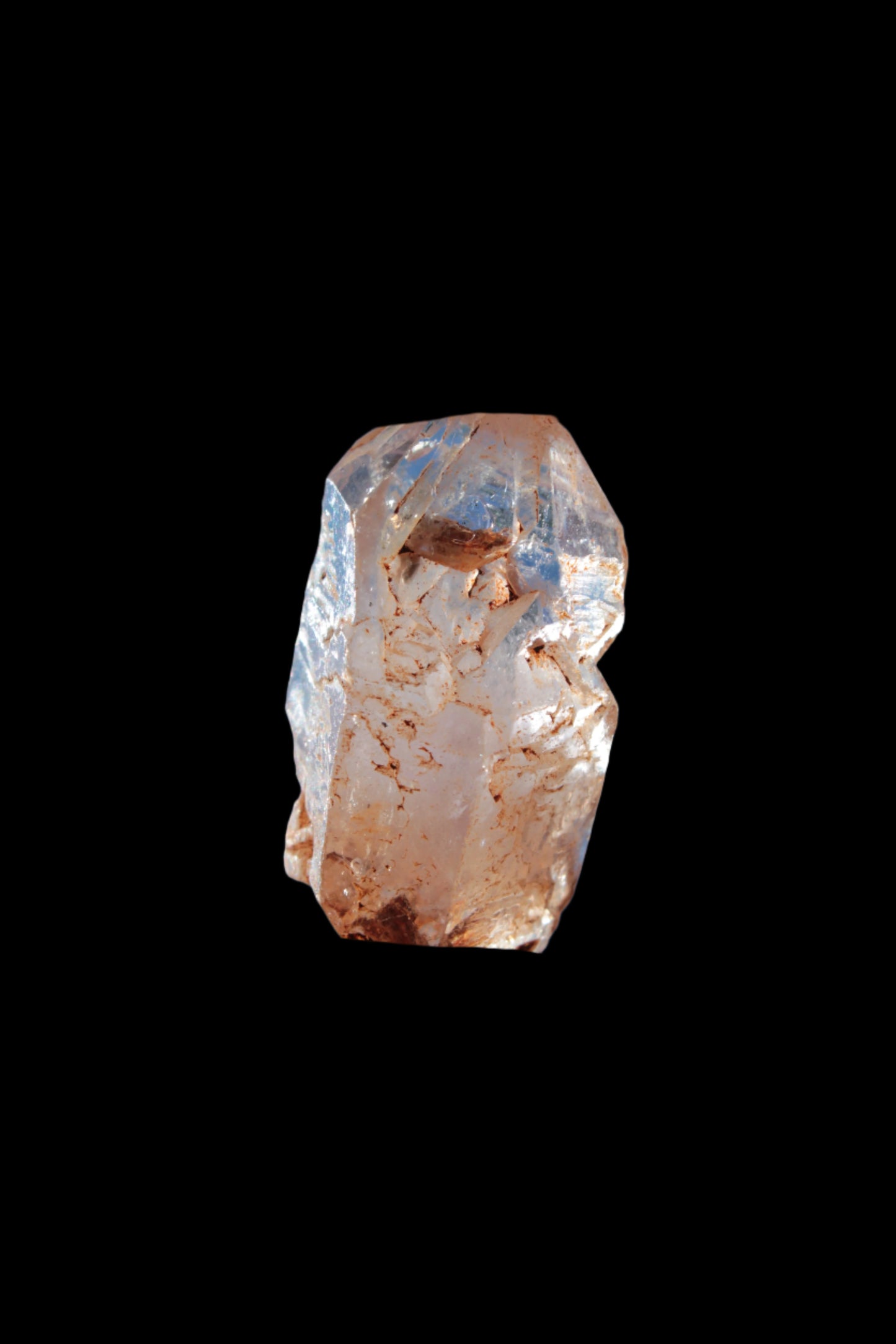Fenster Diamond Quartz with petroleum fluorescence 41-48mm 12-18g in sunlight - Rocks and Things Store