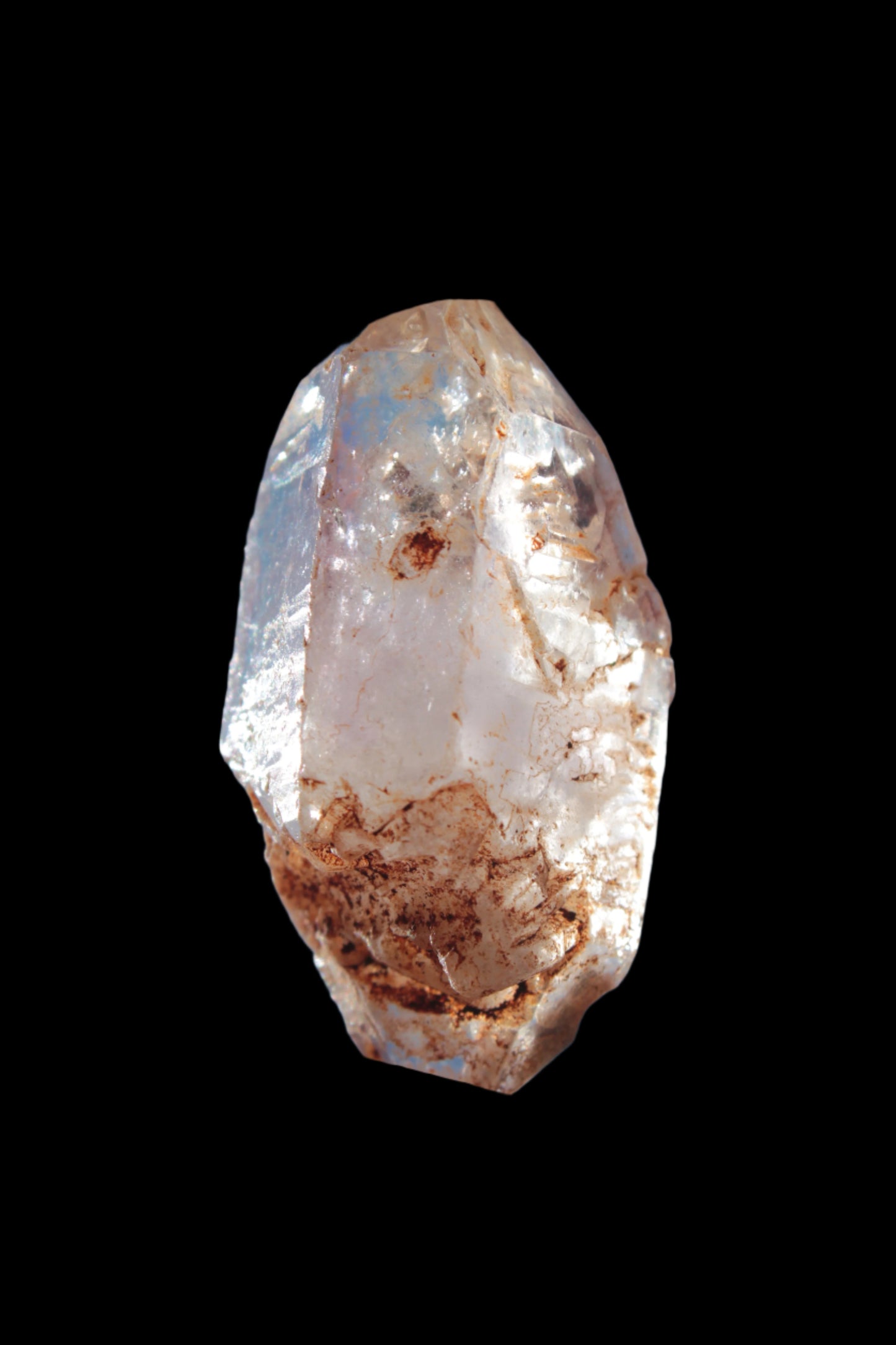 Fenster Diamond Quartz with petroleum fluorescence 41-48mm 12-18g in sunlight - Rocks and Things Store