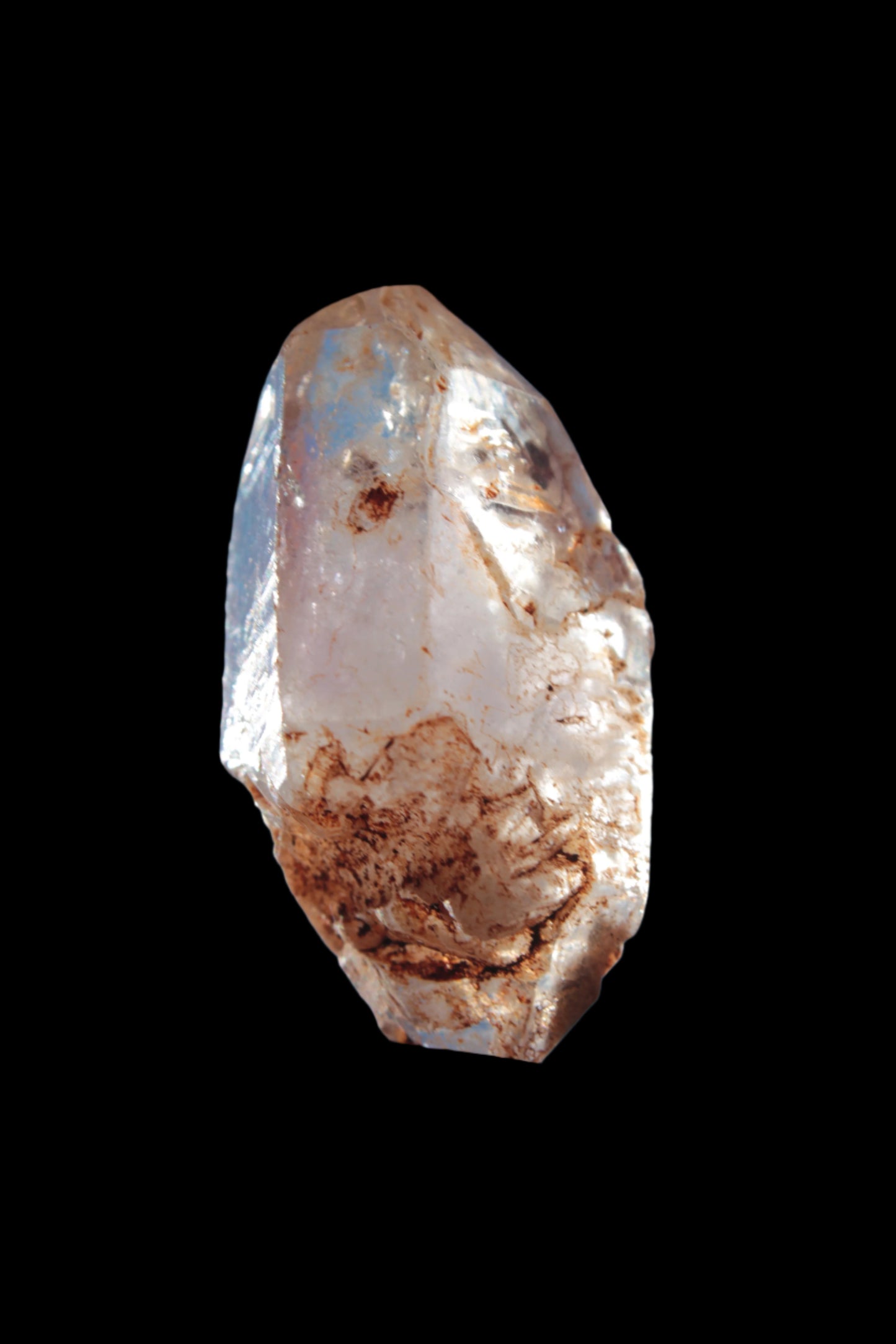 Fenster Diamond Quartz with petroleum fluorescence 41-48mm 12-18g in sunlight - Rocks and Things Store