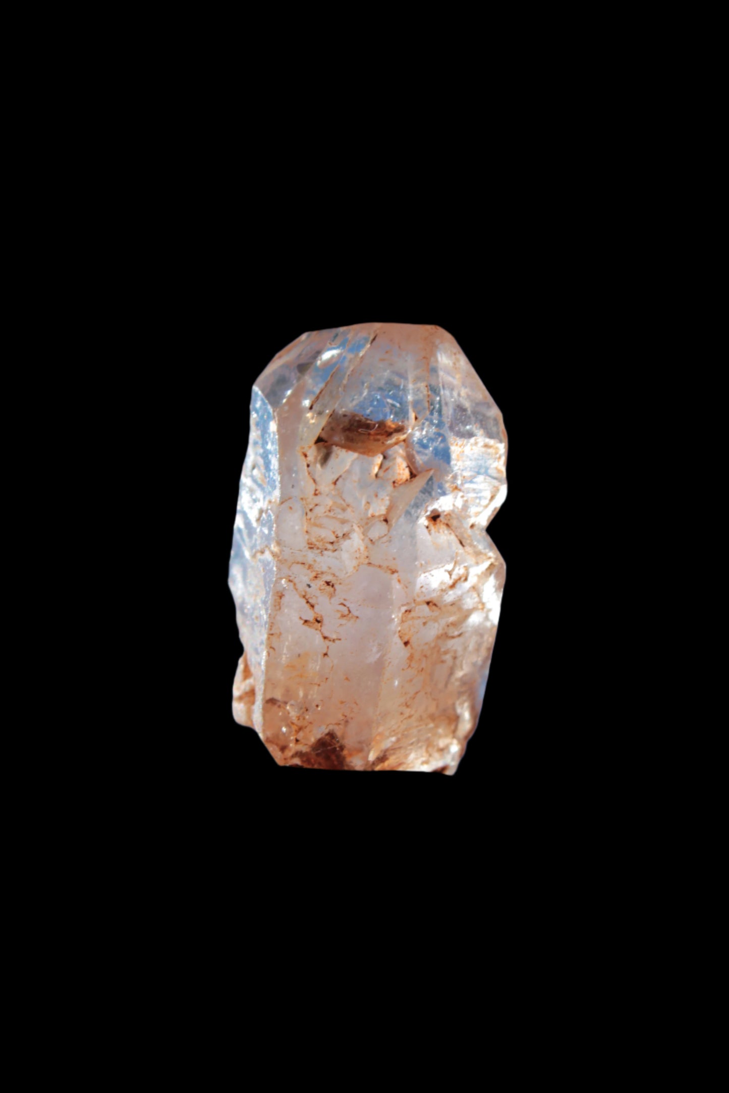 Fenster Diamond Quartz with petroleum fluorescence 41-48mm 12-18g in sunlight - Rocks and Things Store