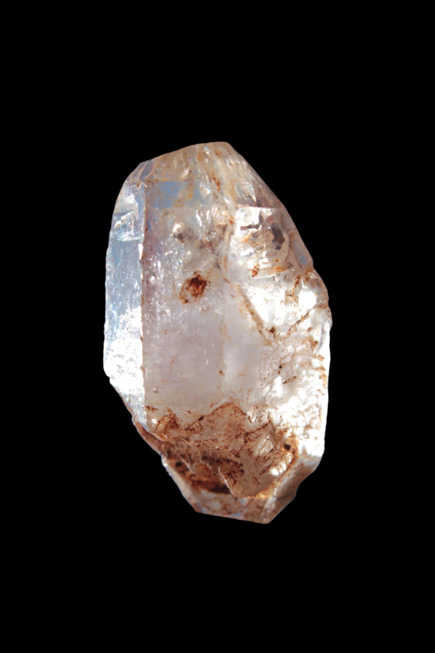 Fenster Diamond Quartz with petroleum fluorescence 41-48mm 12-18g in sunlight - Rocks and Things Store