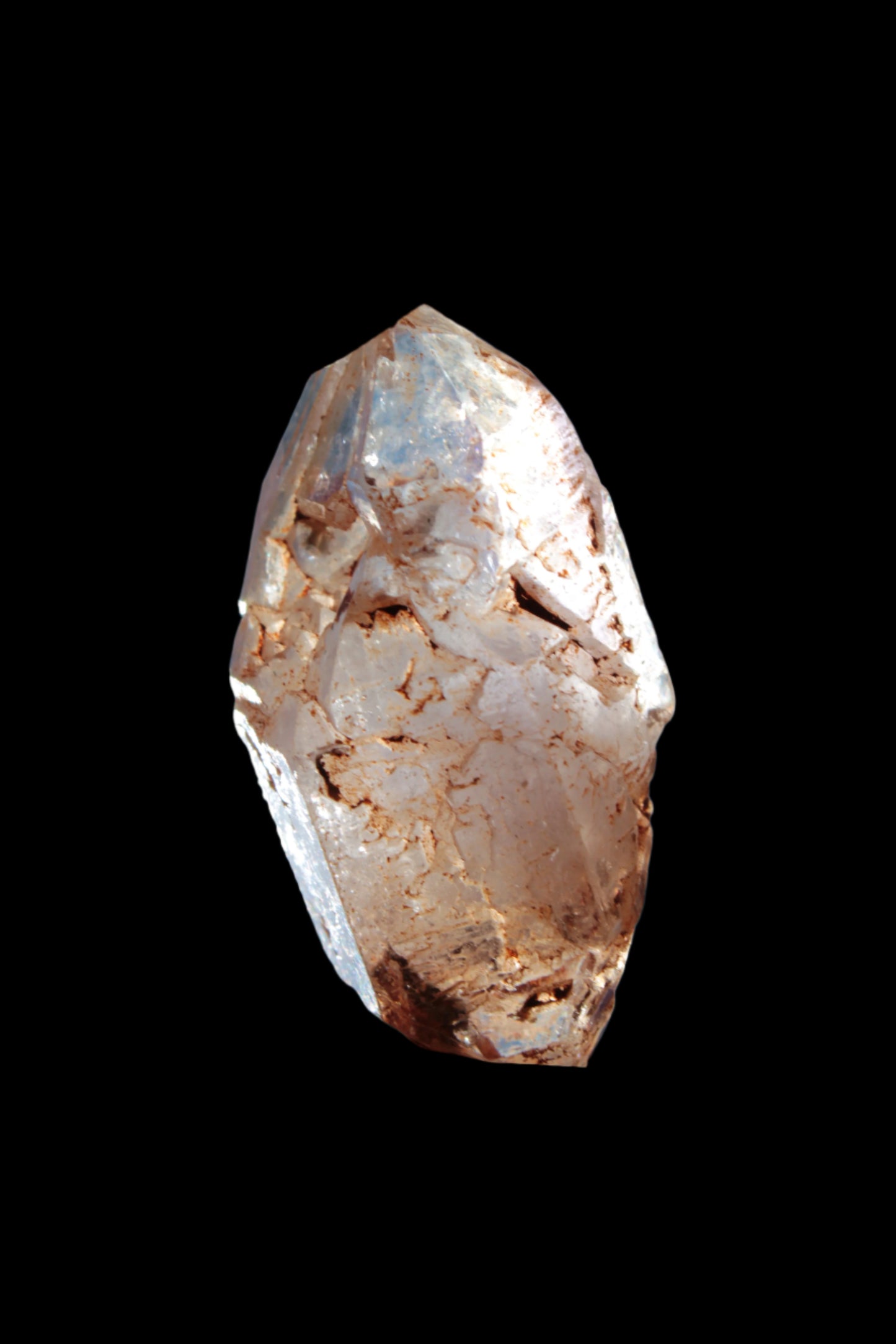 Fenster Diamond Quartz with petroleum fluorescence 41-48mm 12-18g in sunlight - Rocks and Things Store