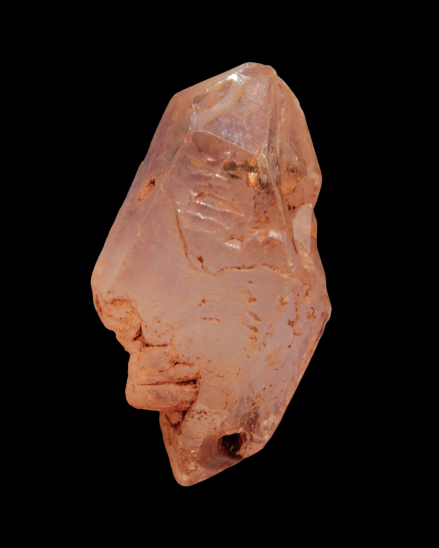 Fenster Diamond Quartz with petroleum fluorescence 41-48mm 12-18g in sunlight - Rocks and Things Store