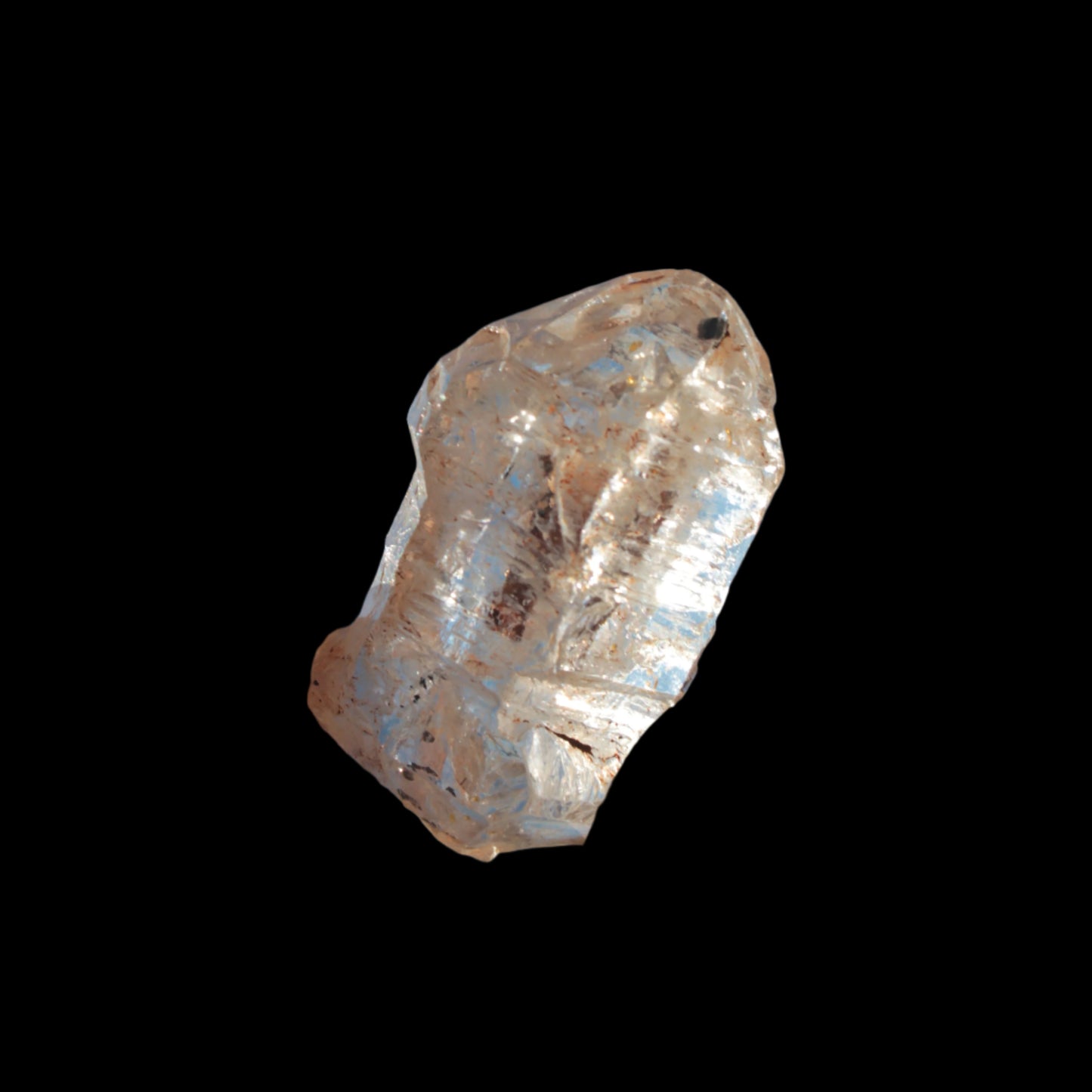 Fenster Diamond Quartz with petroleum fluorescence 41-48mm 12-18g in sunlight - Rocks and Things Store