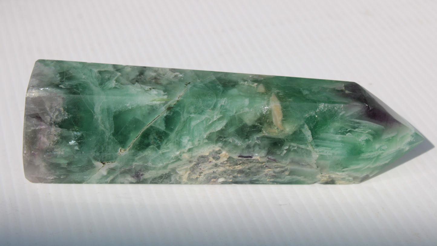 Fluorite obelisk 766g Rocks and Things