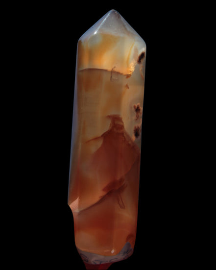 Cherry Blossom Agate wand from Madagascar 43g - Rocks and Things Store
