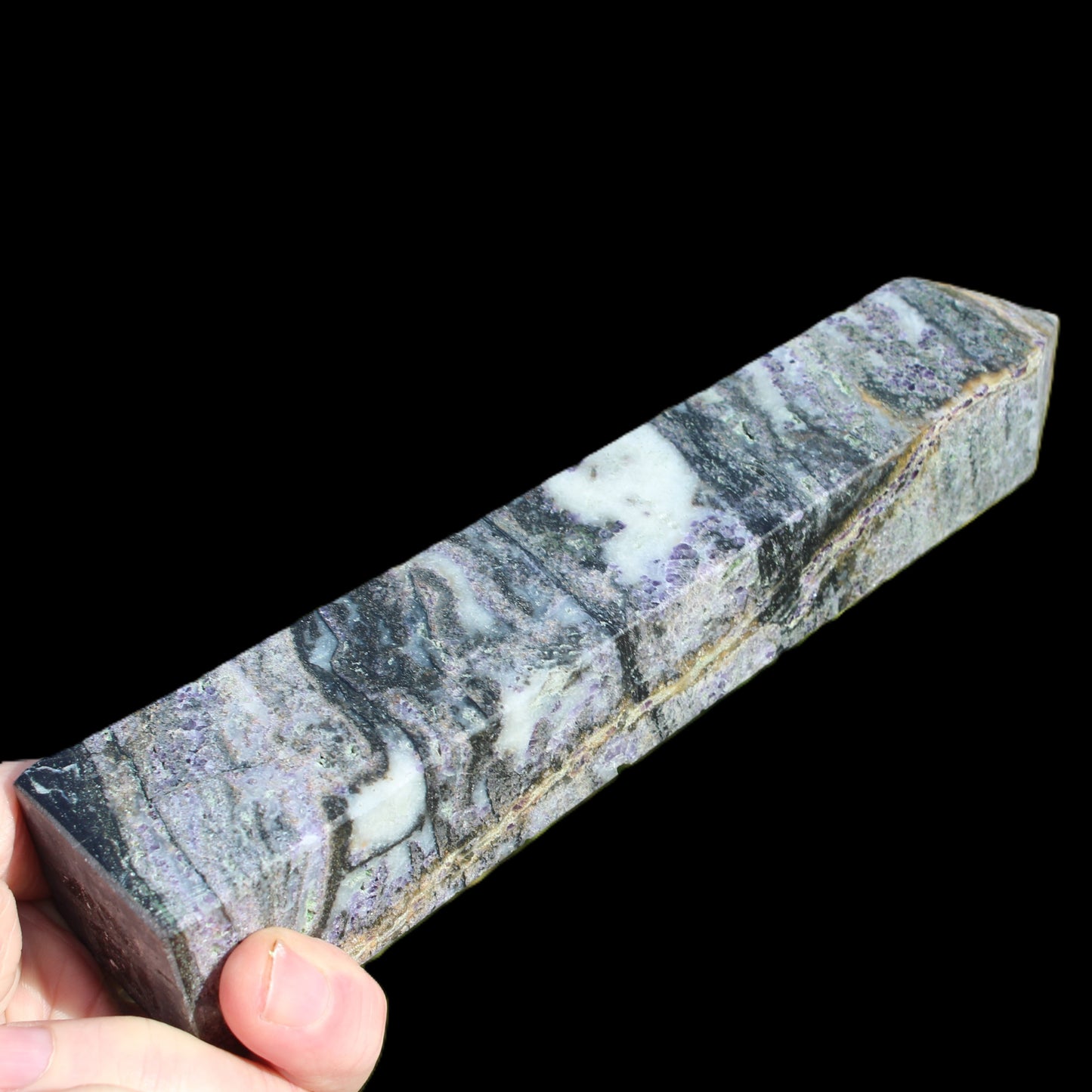 Purple Fluorite obelisk 715g Rocks and Things