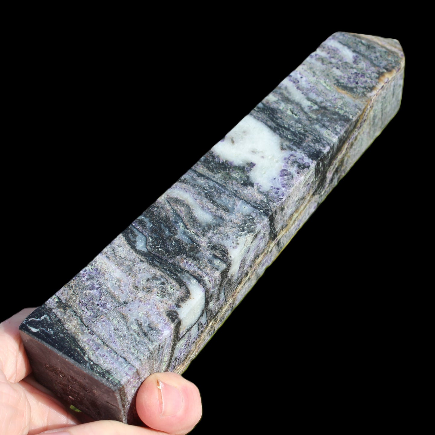 Purple Fluorite obelisk 715g Rocks and Things