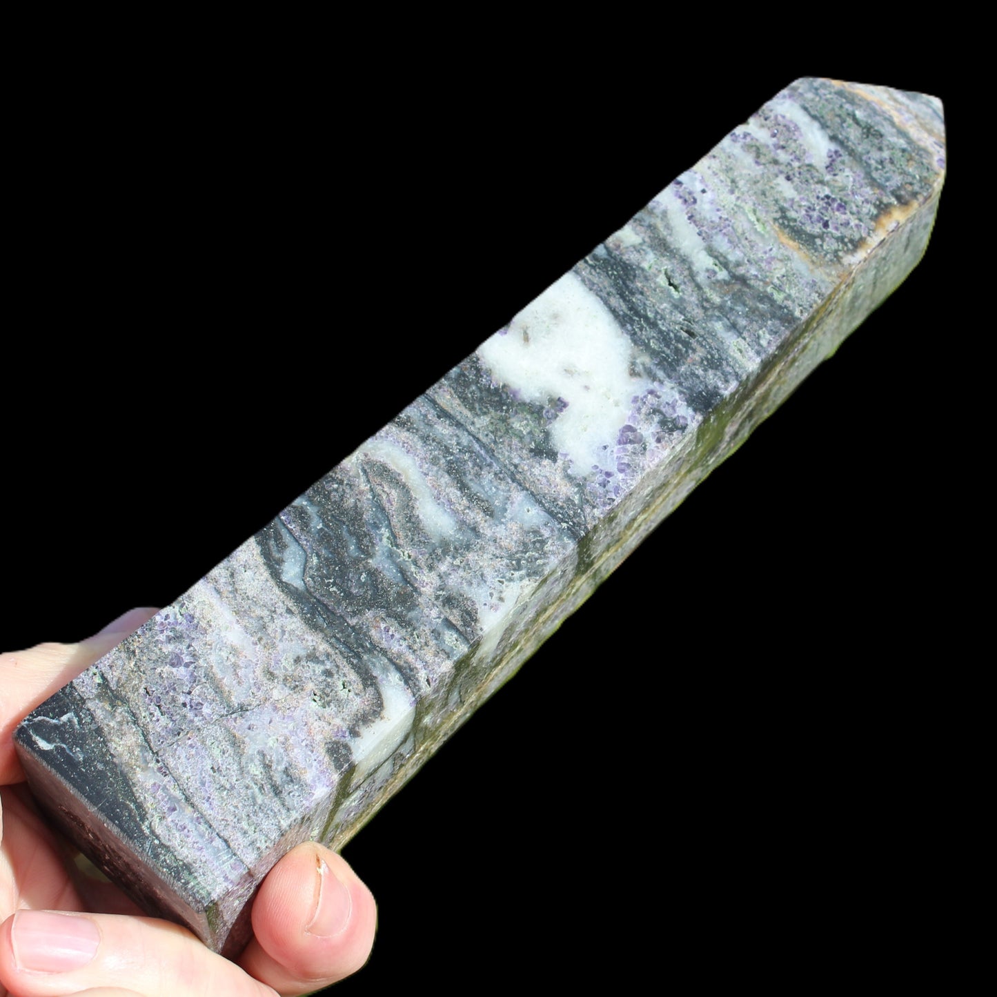 Purple Fluorite obelisk 715g Rocks and Things