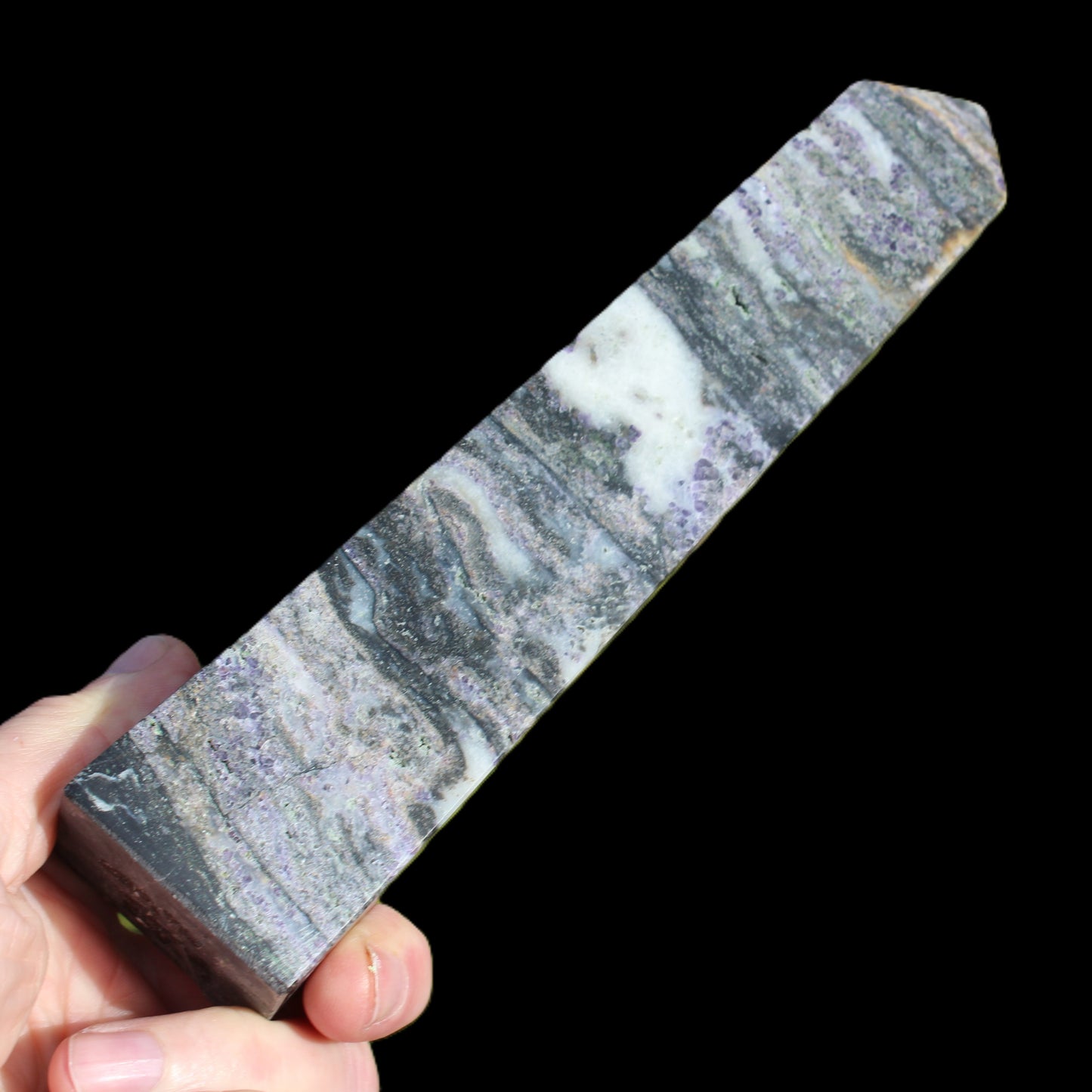 Purple Fluorite obelisk 715g Rocks and Things