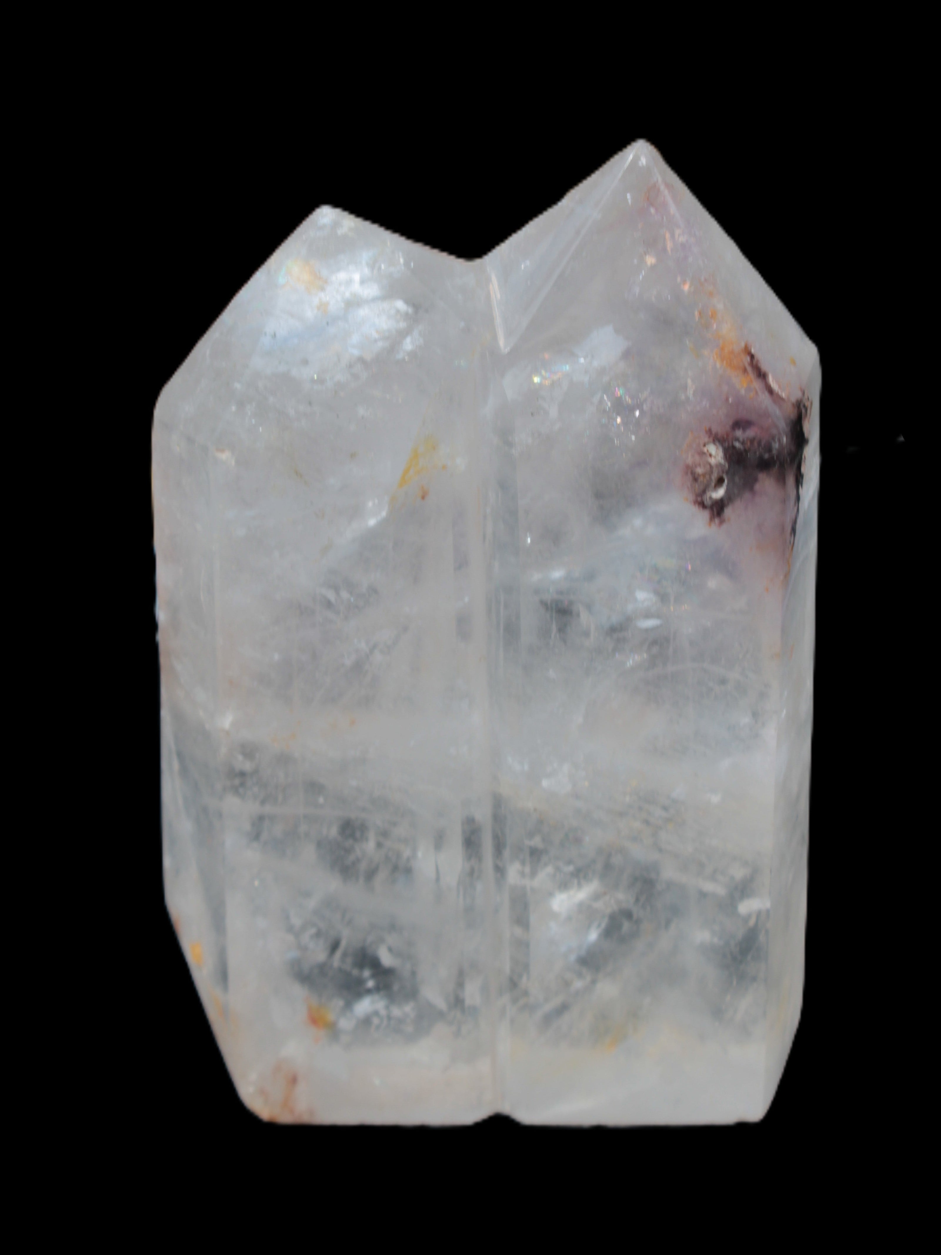 Clear Quartz double-pillar obelisk 1655g - Rocks and Things Store