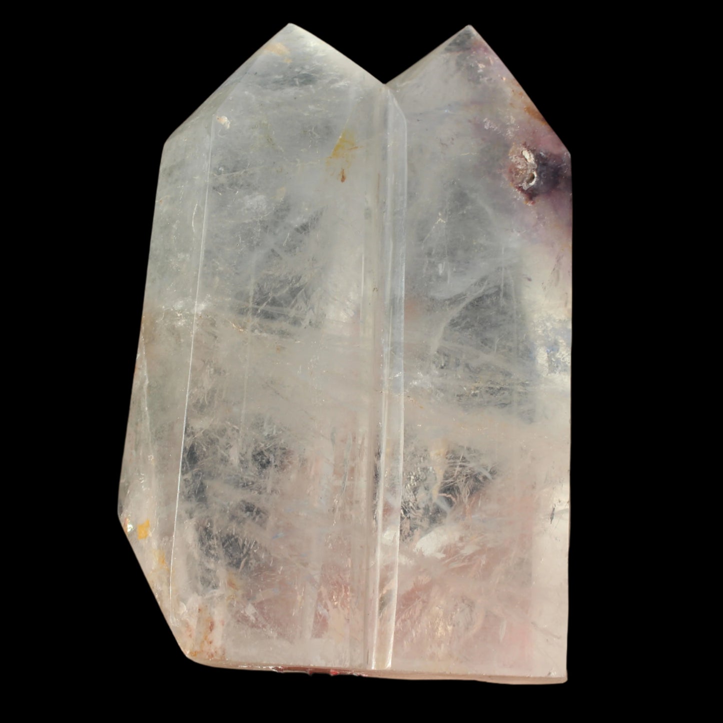 Clear Quartz double-pillar obelisk 1655g in sunshine -Rocks and Things Store