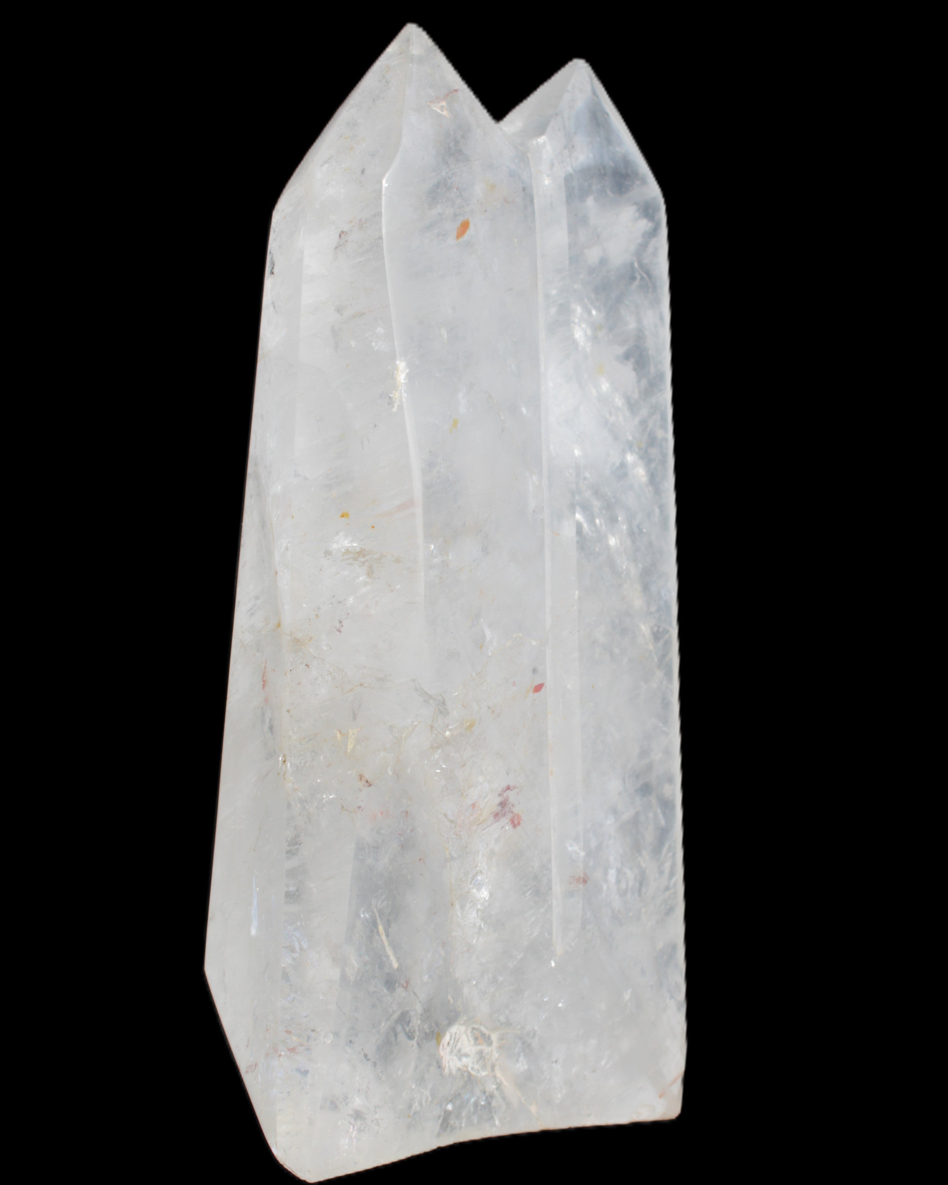 Clear Quartz double-pillar obelisk 1655g in sunlight - Rocks and Things Store