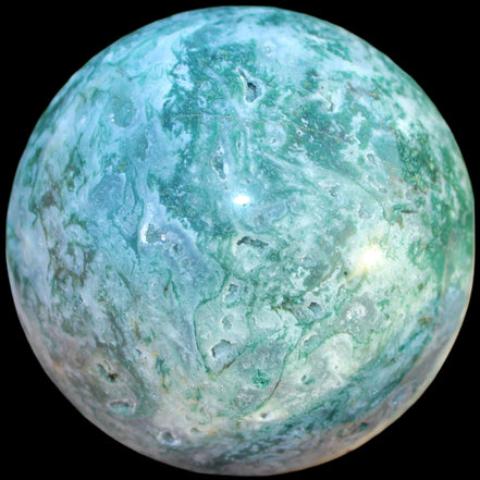 Ocean Moss Agate sphere 239g -Rocks and Things Store